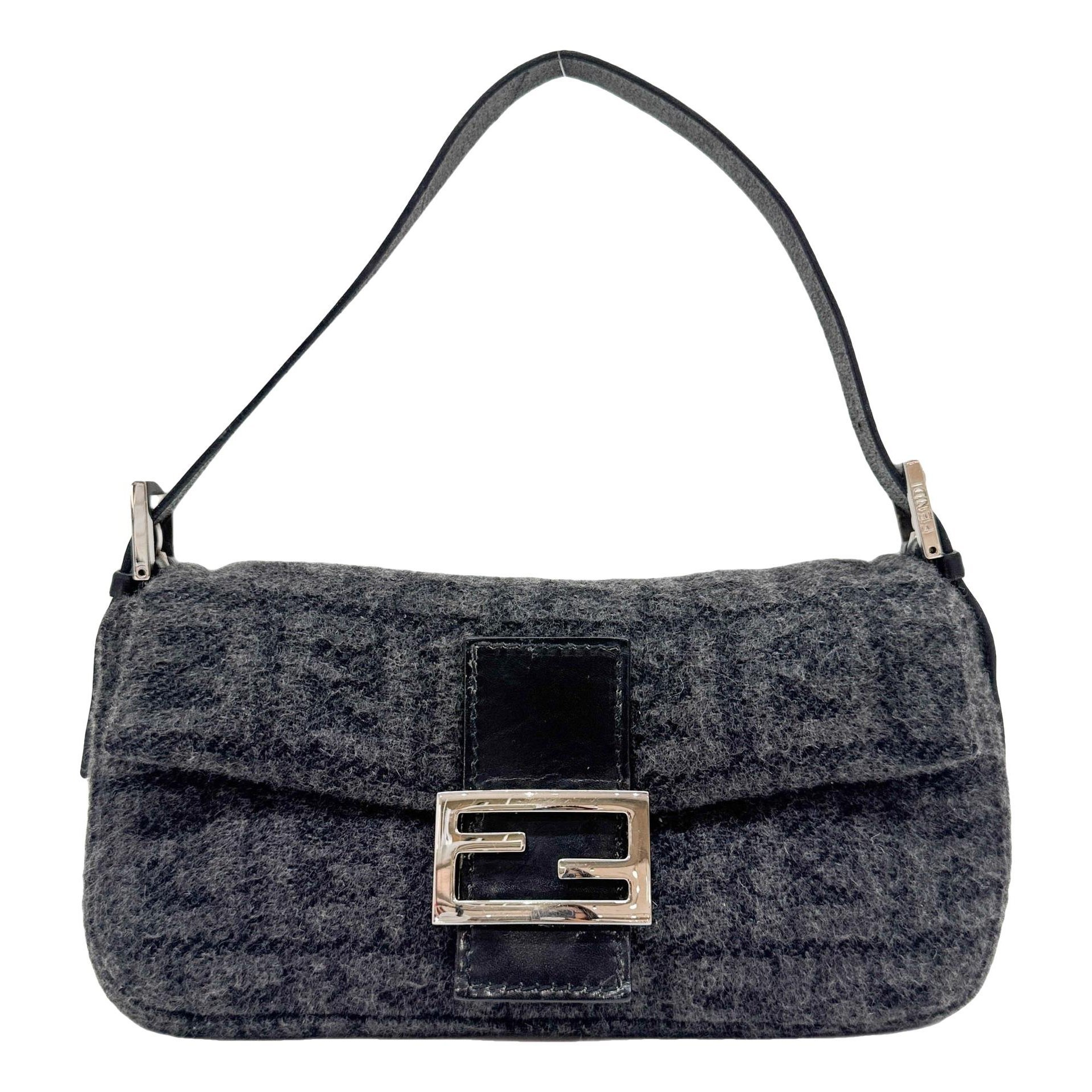 Baguette wool handbag