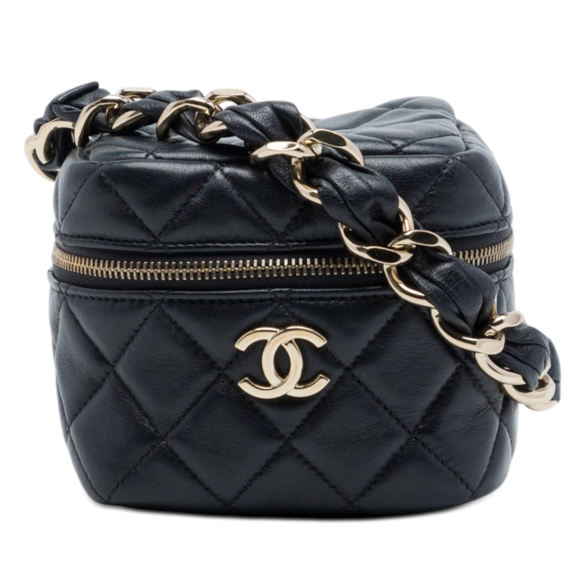 Vanity leather handbag