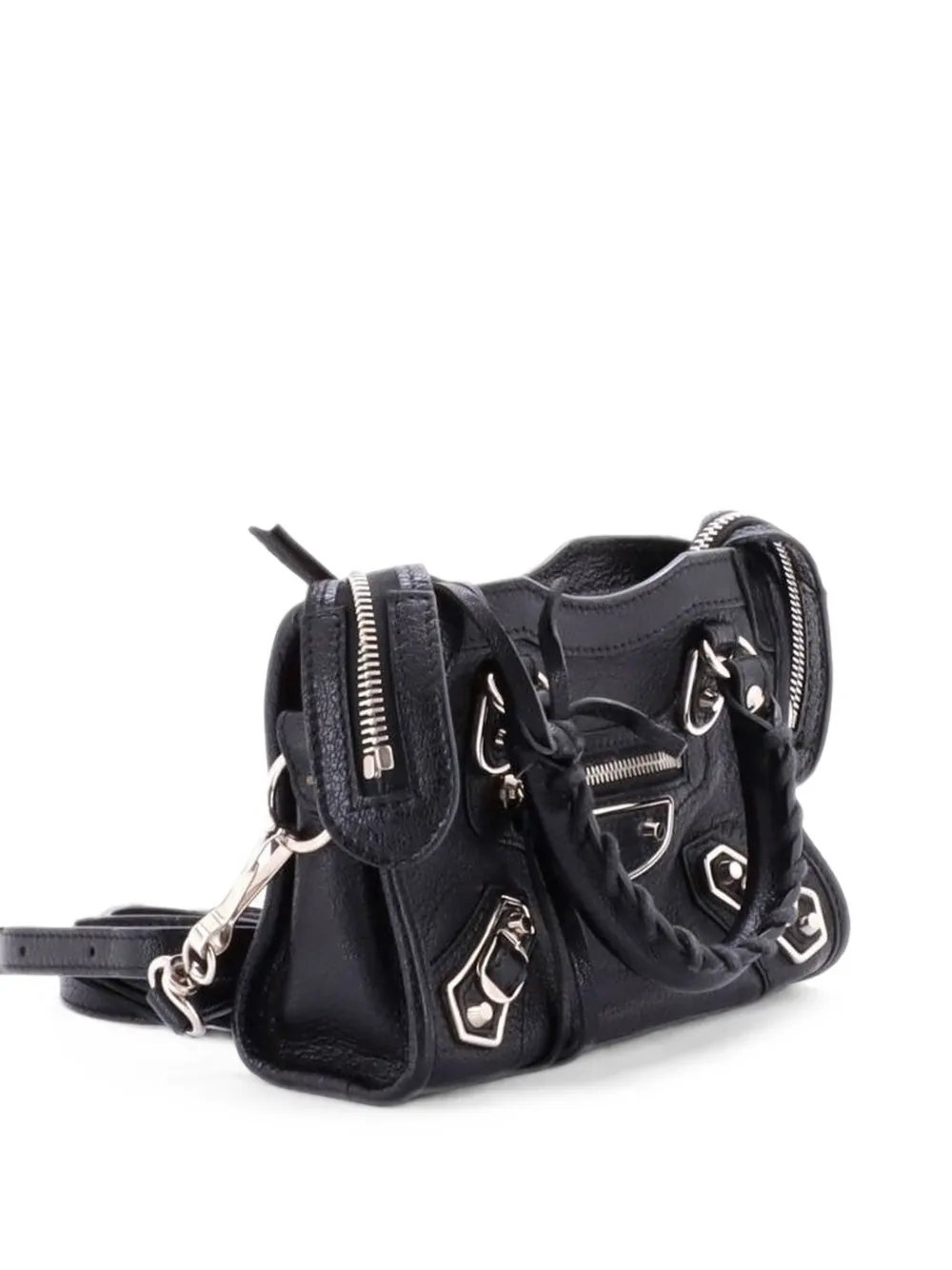 City Classic Metallic Edge Bag Leather Nano satchel