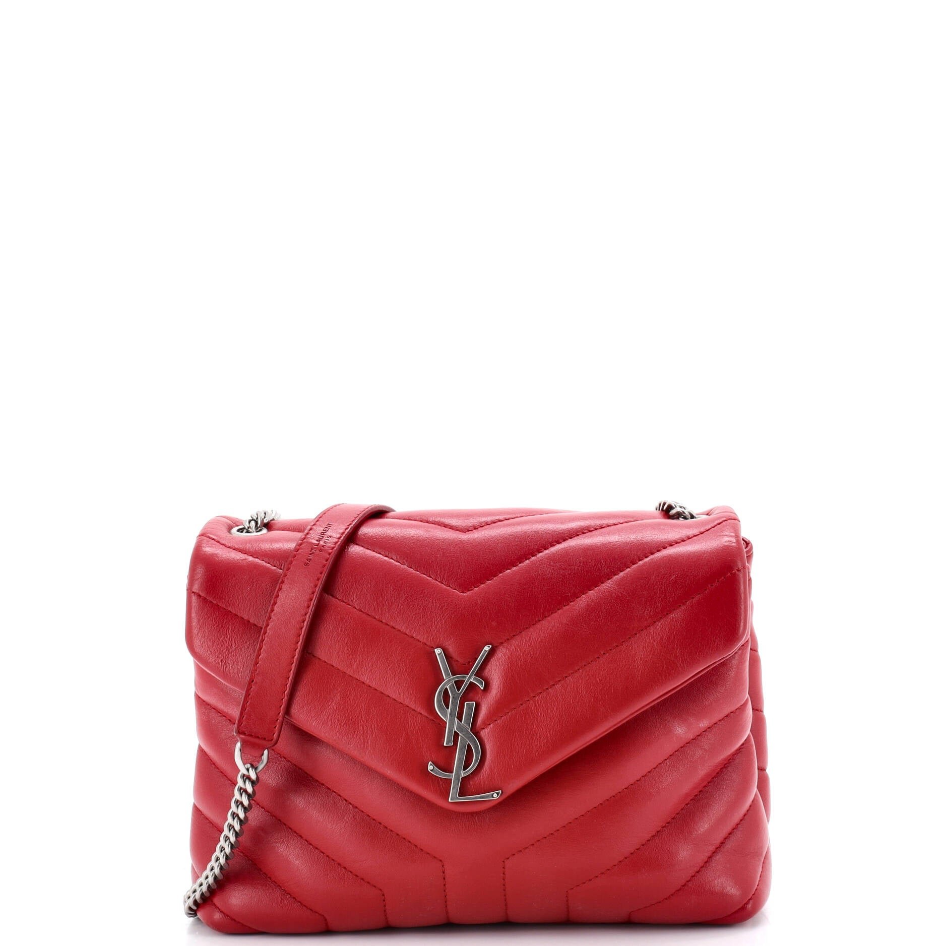 Saint Laurent Loulou Shoulder Bag Matelasse Chevron Leather Small