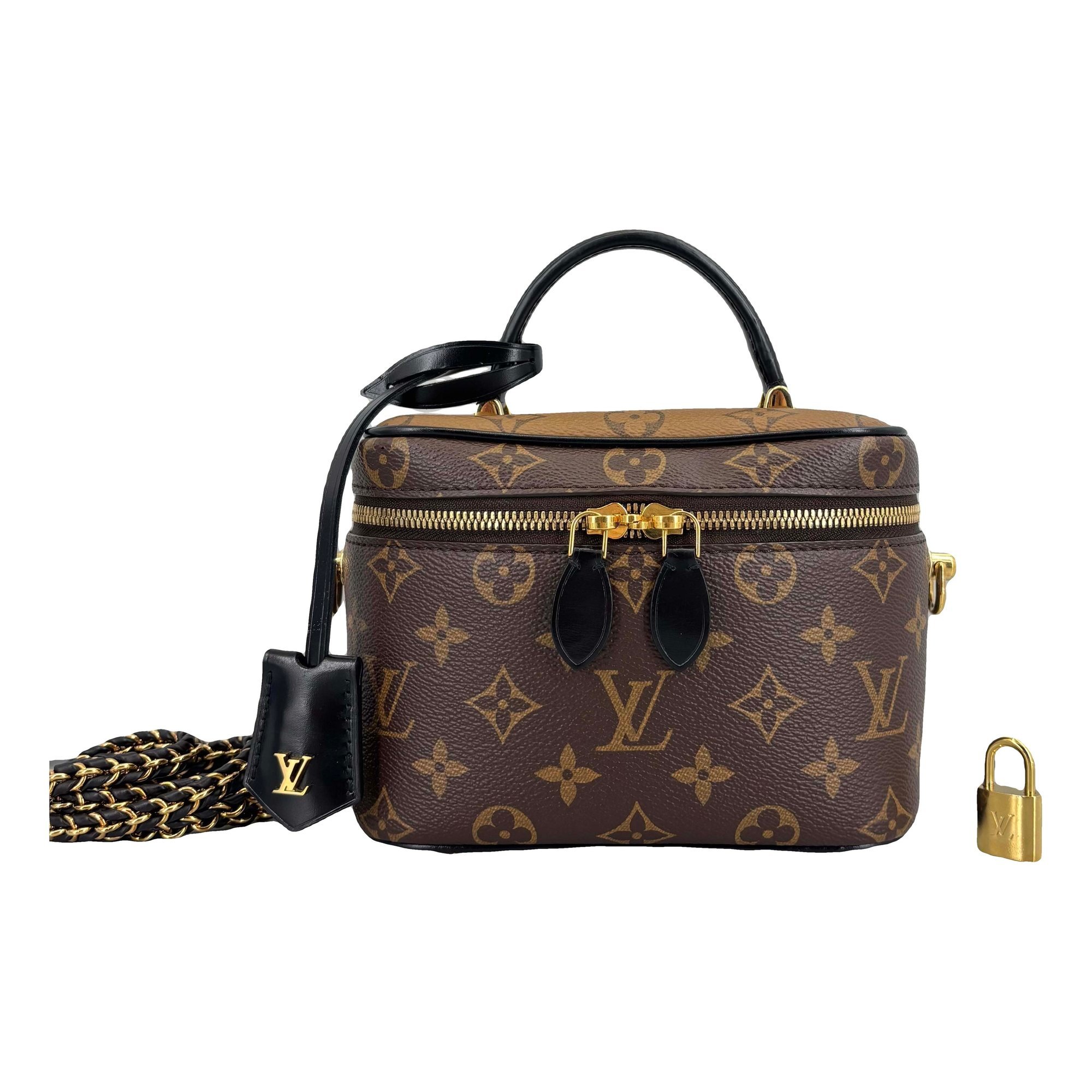 Vanity leather handbag
