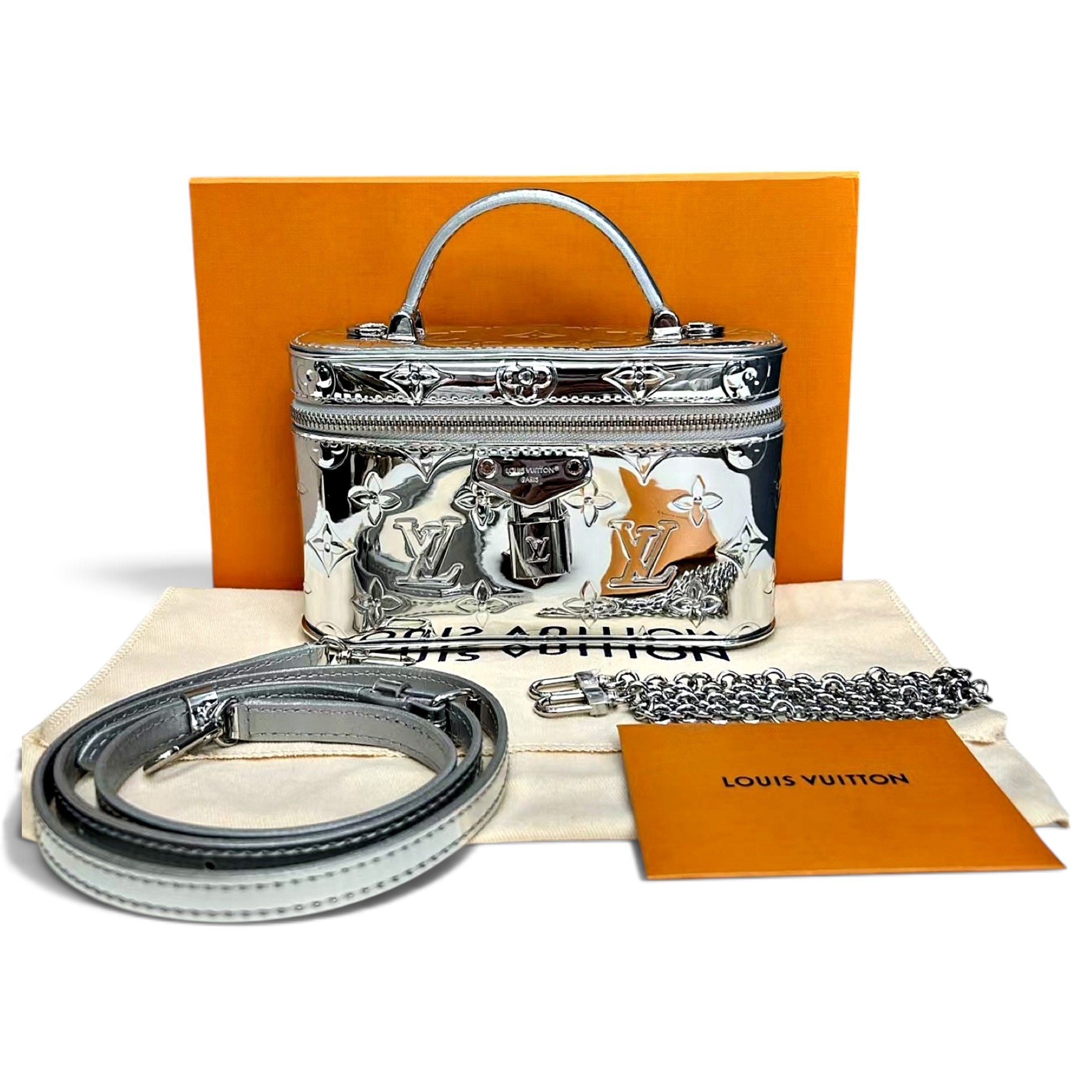 Vanity leather handbag