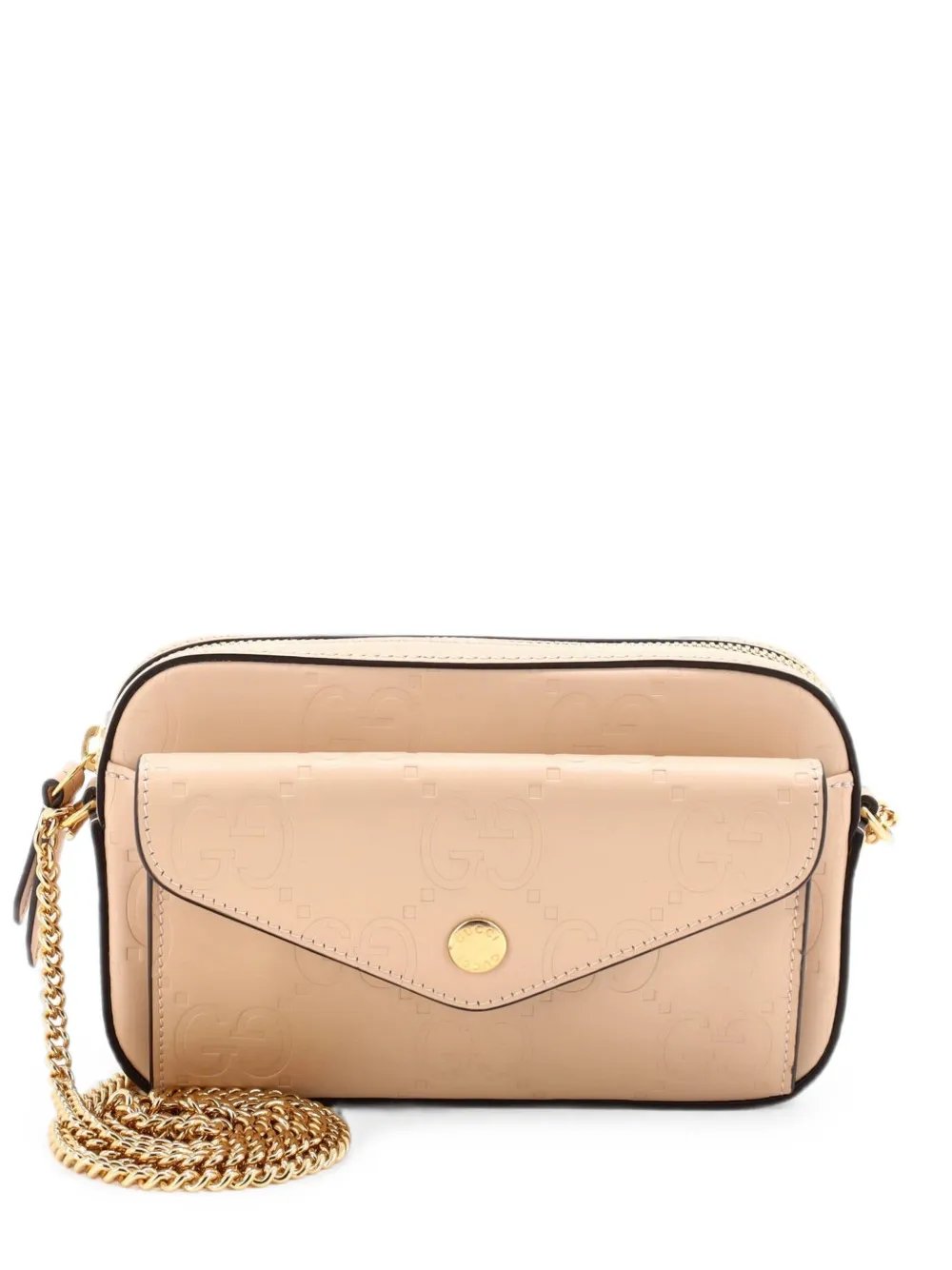 Front Pocket Chain Shoulder Bag Jumbo GG Embossed Leather Super Mini crossbody bag