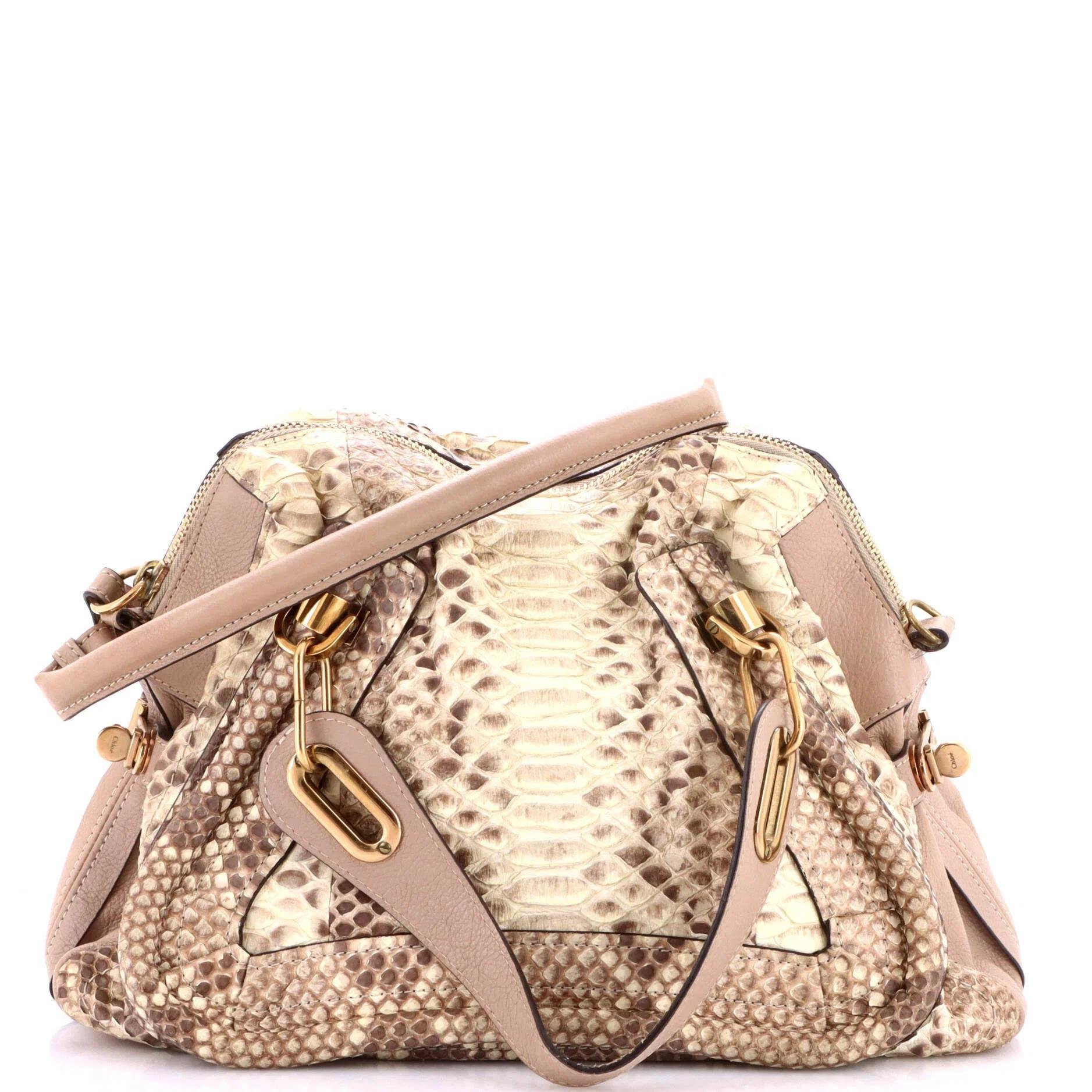Chloe Exotic leathers satchel