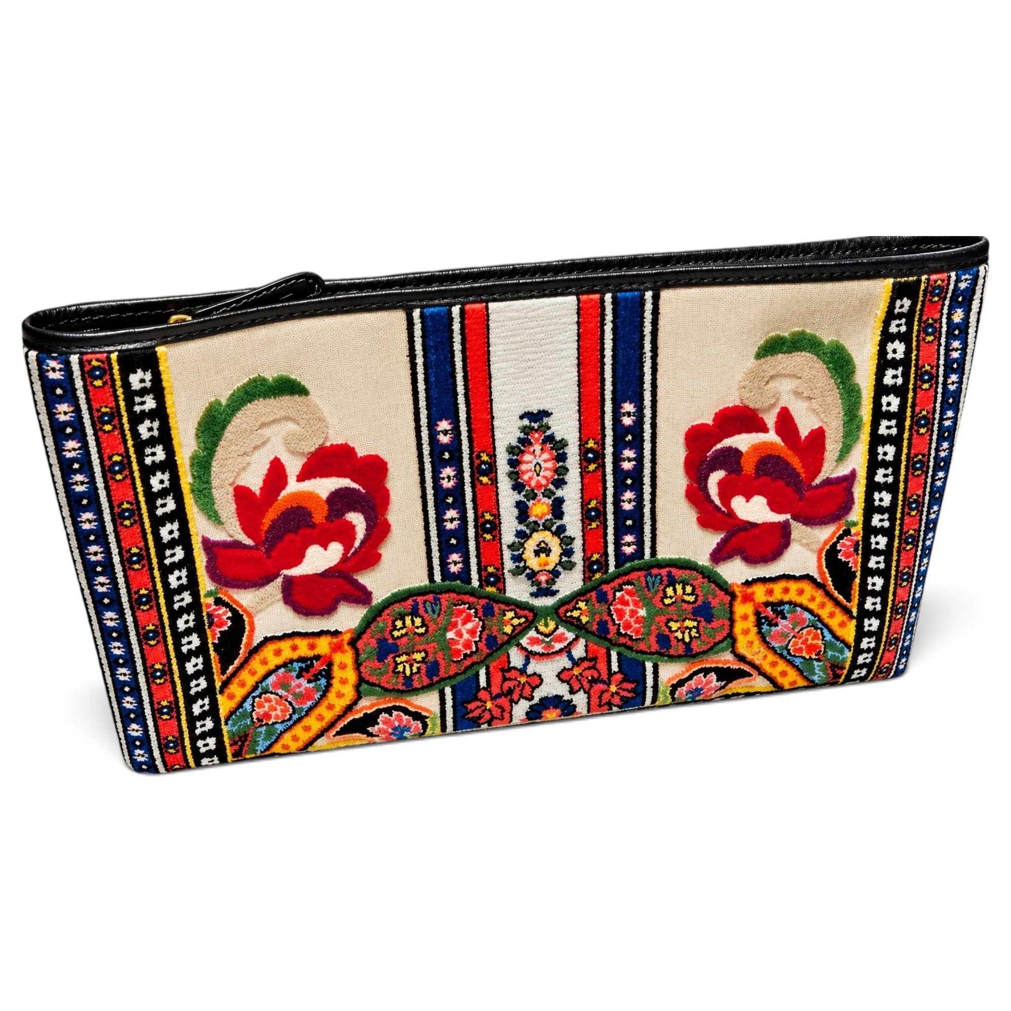 Leather clutch bag