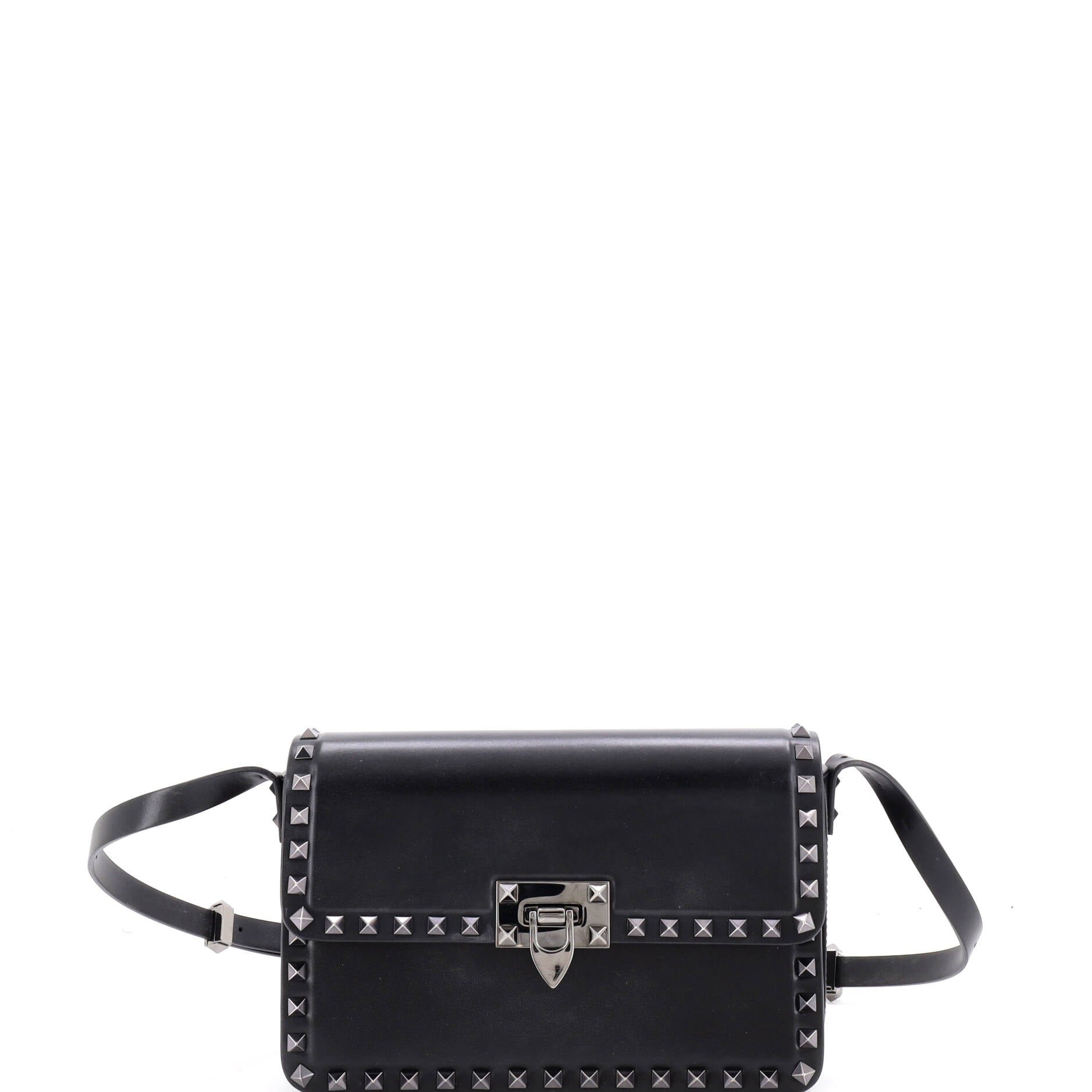 Rockstud23 Shoulder Bag Leather East West
