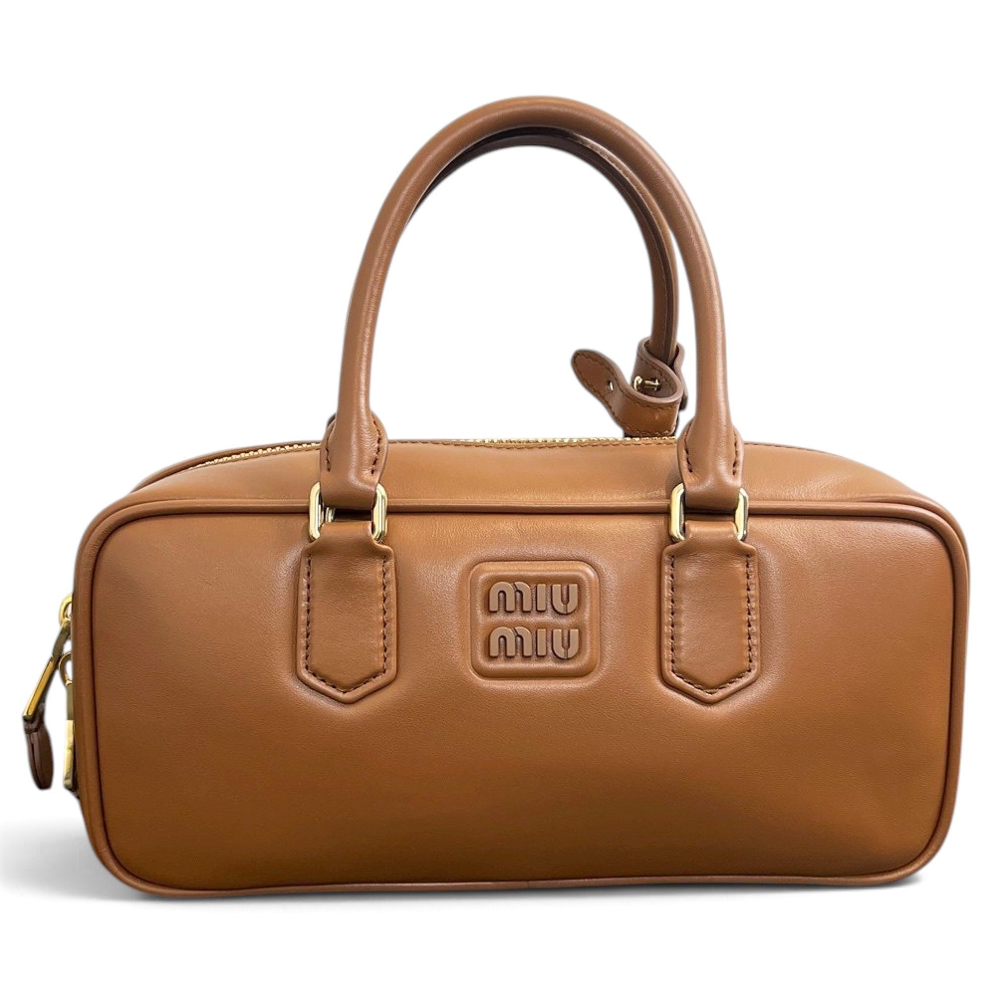 Arcadie leather bowling bag