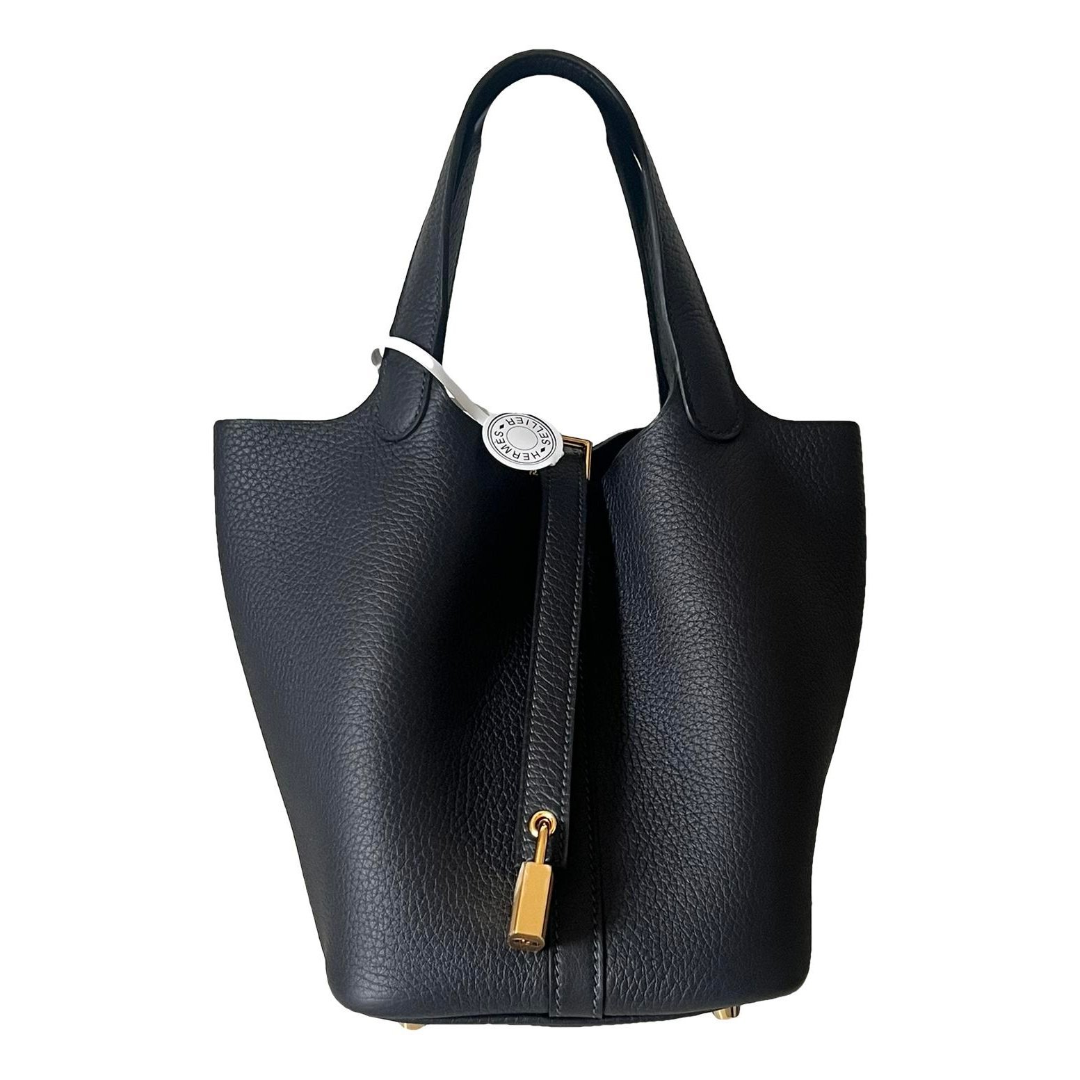 Picotin leather tote