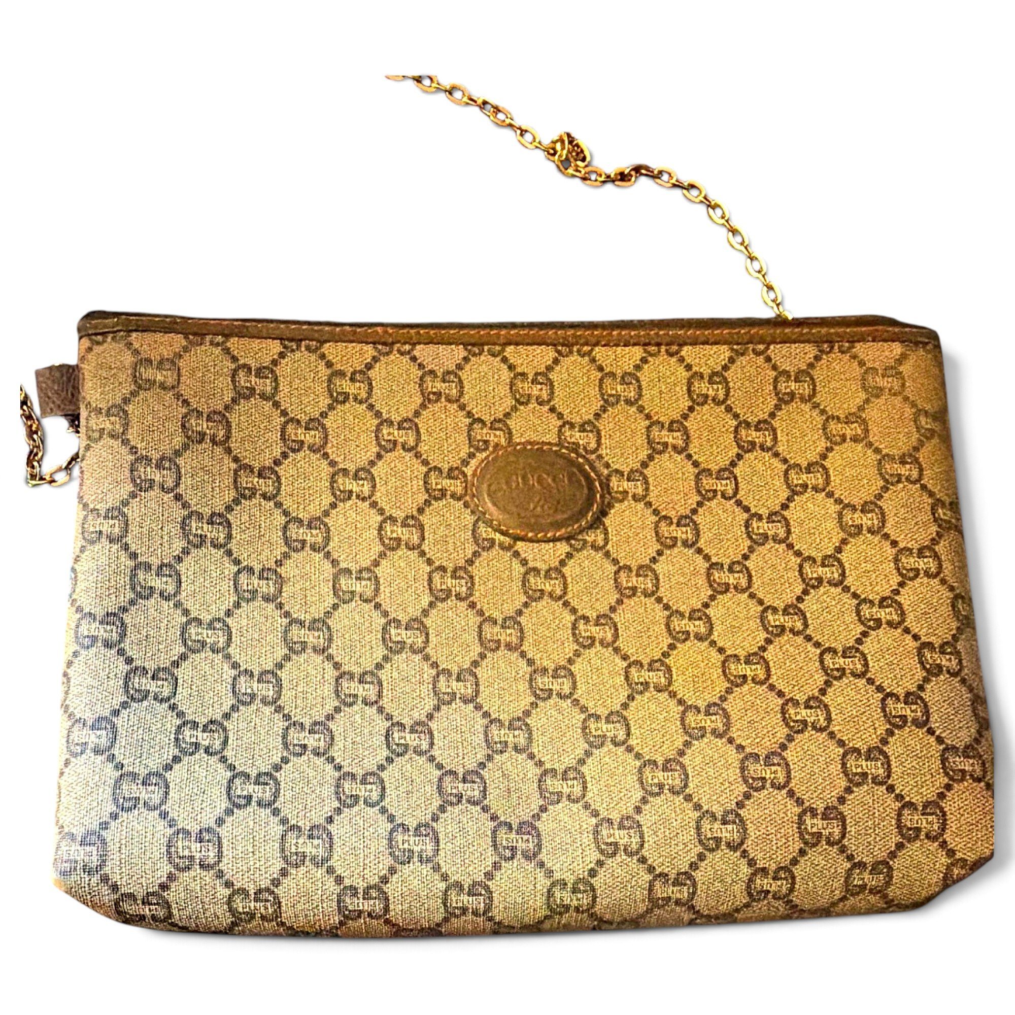 Leather clutch bag
