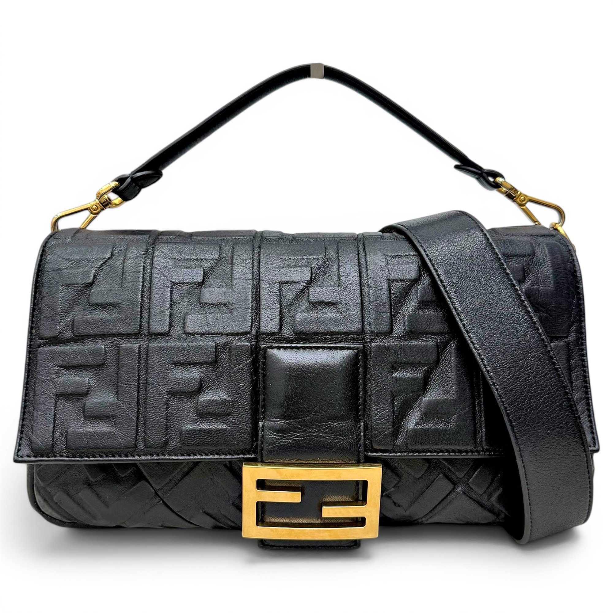 Baguette leather handbag