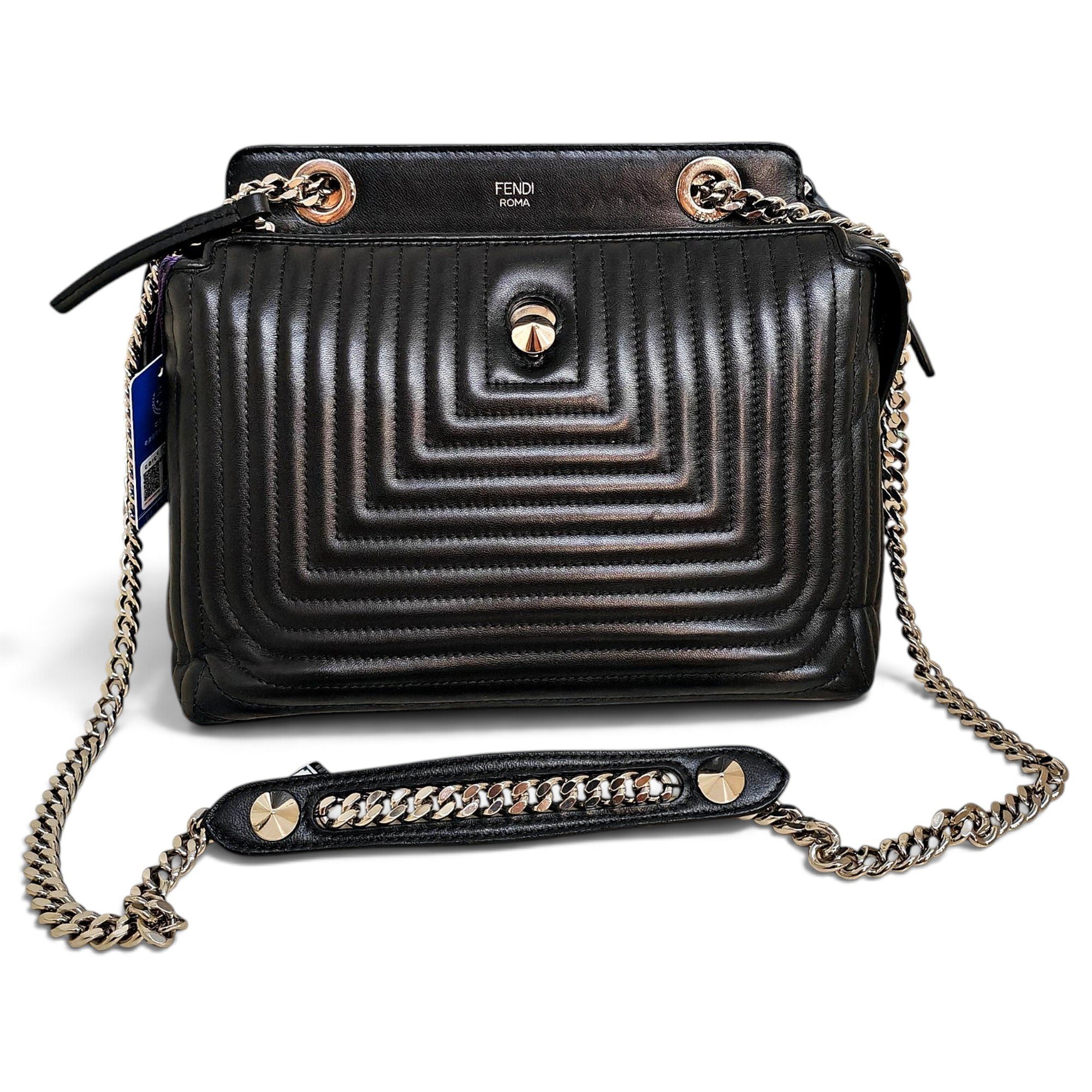 Dot Com leather handbag