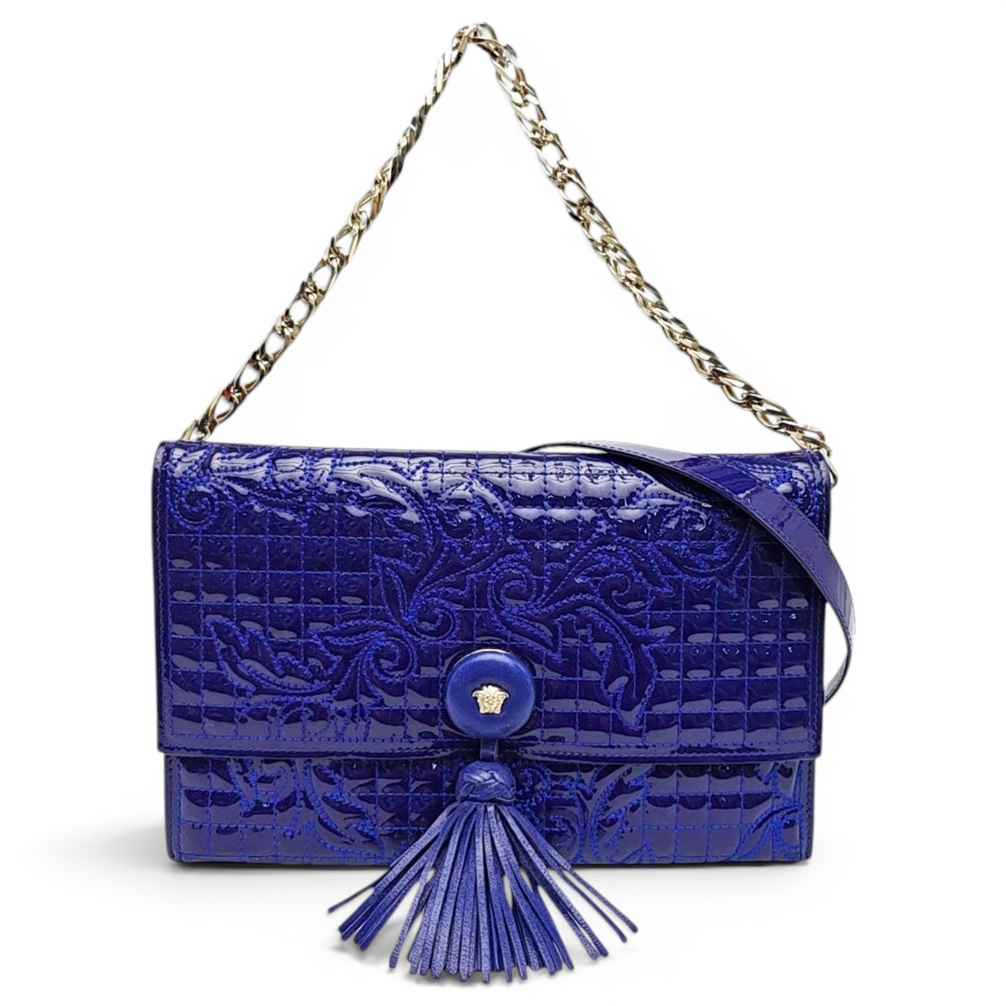 Patent leather handbag