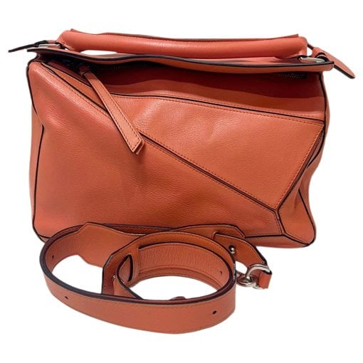 Puzzle leather handbag