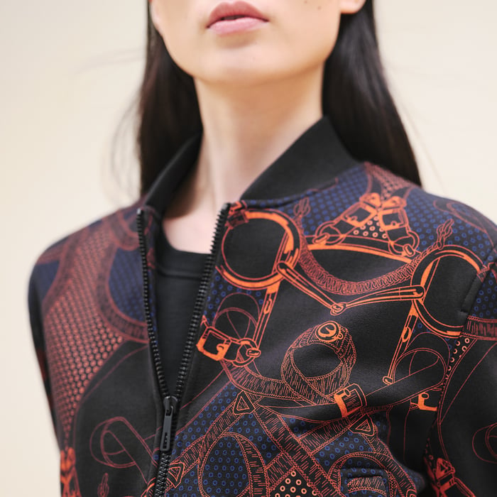 Noir "Eperon d'Or Bandana" Varsity Jacket
