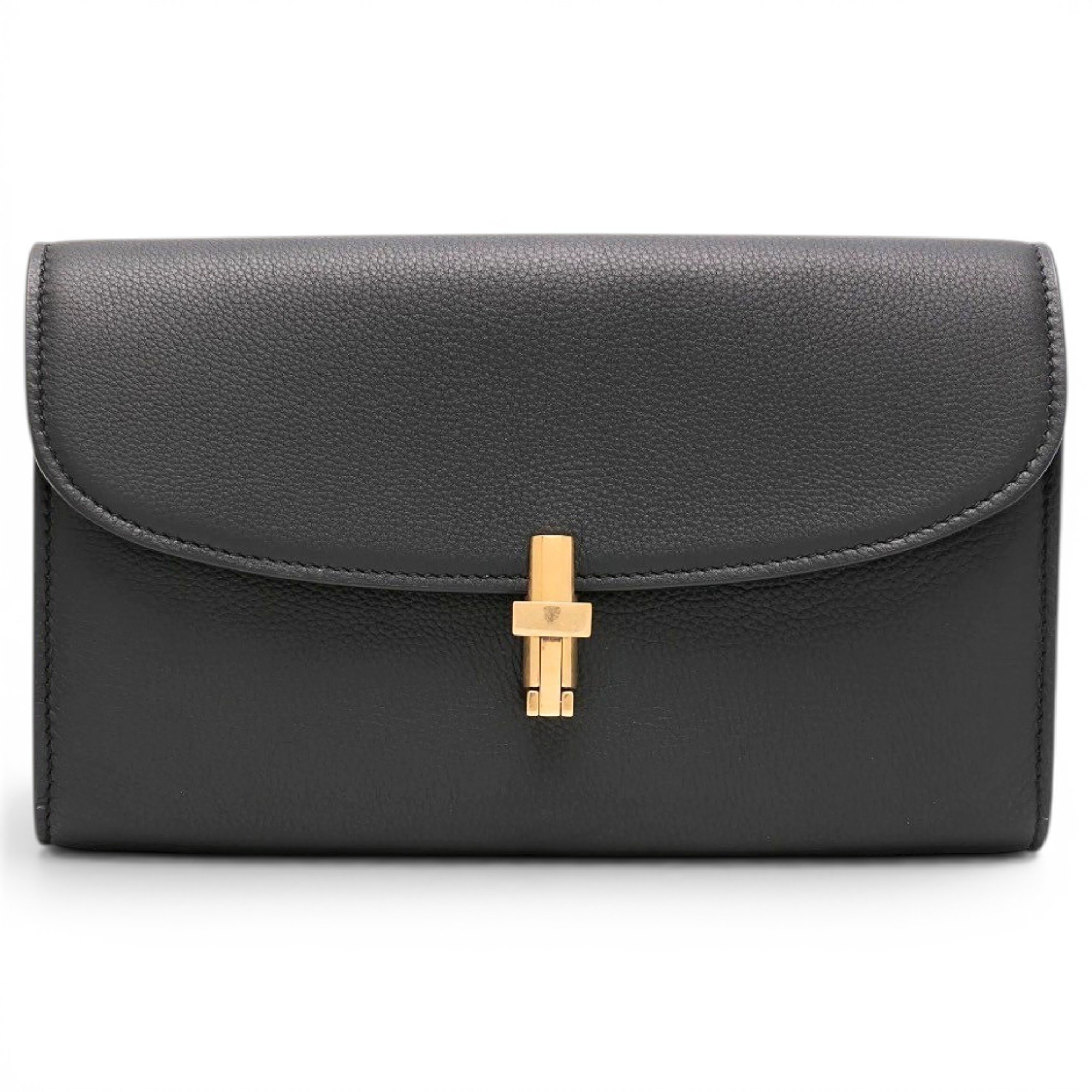 Leather clutch bag