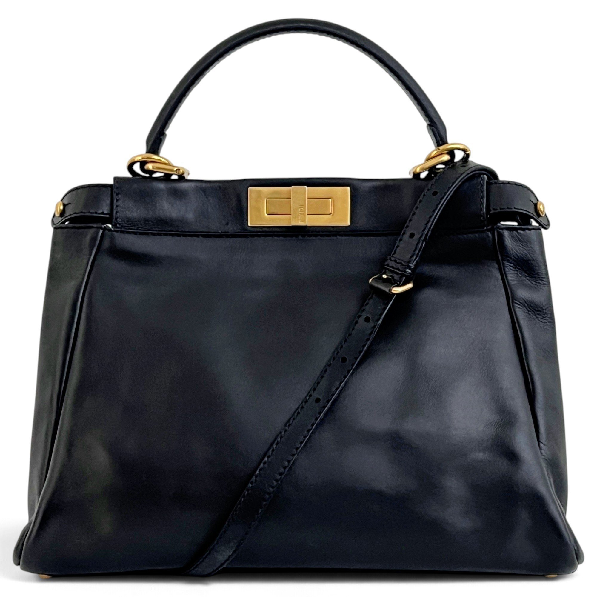 Peekaboo leather handbag