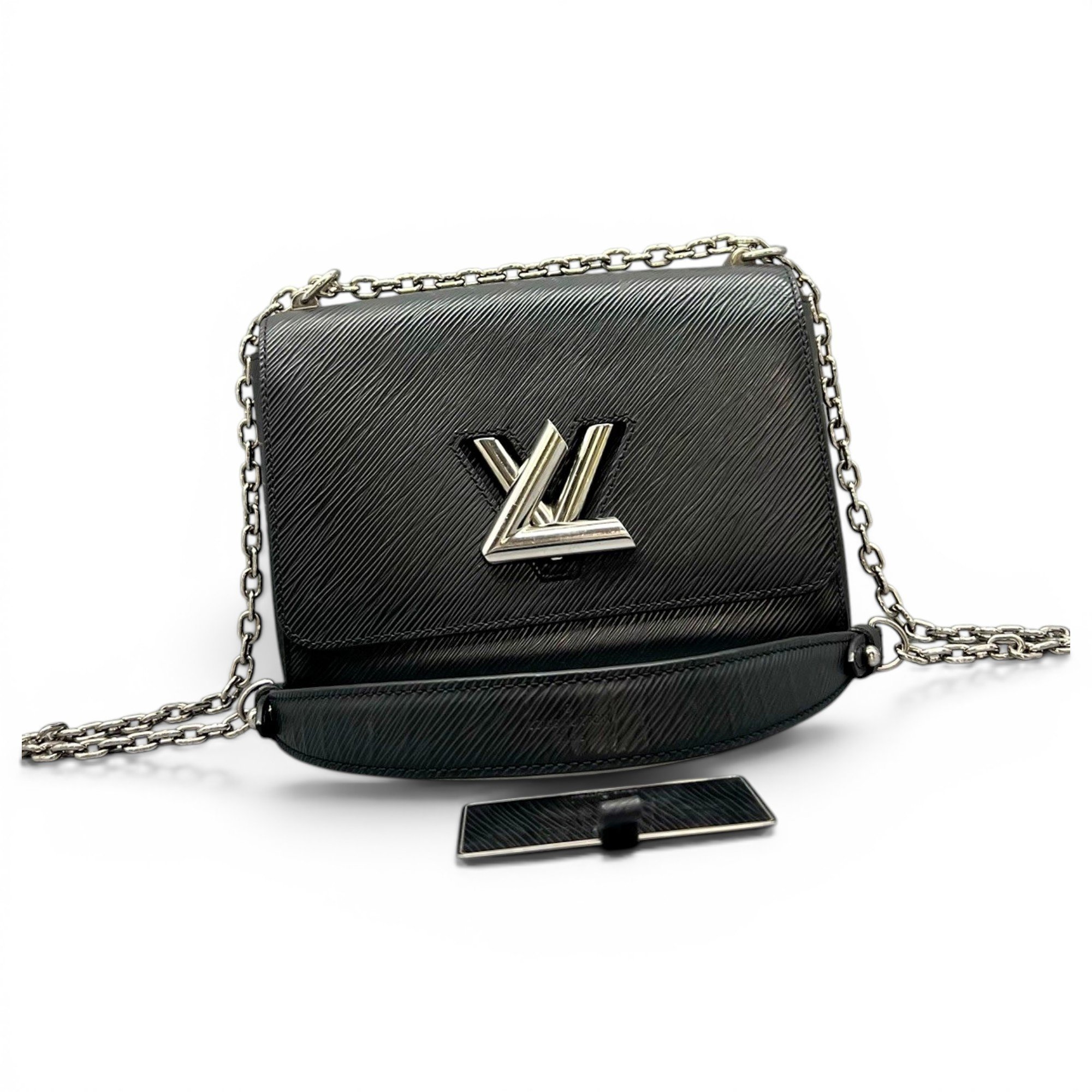 Twist leather handbag