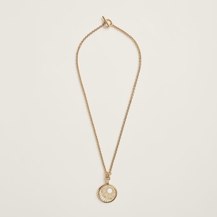 Orfèvre Jaune or Blanc Medaille Op'H Necklace, Small Model