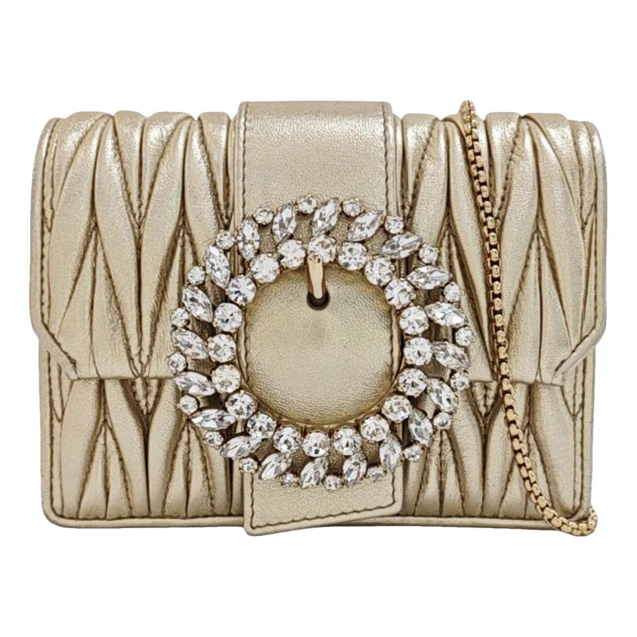 My Miu leather handbag