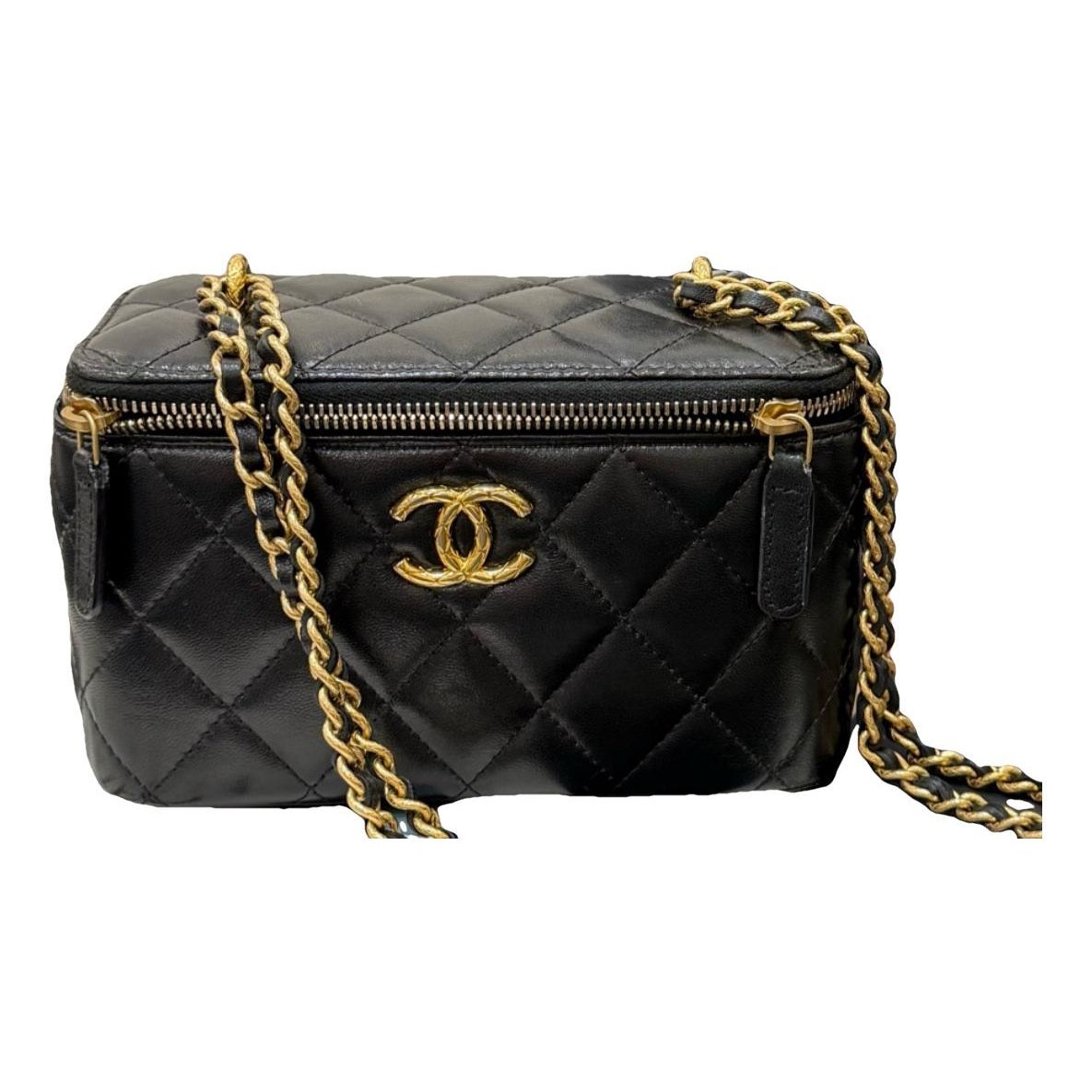 Vanity leather handbag