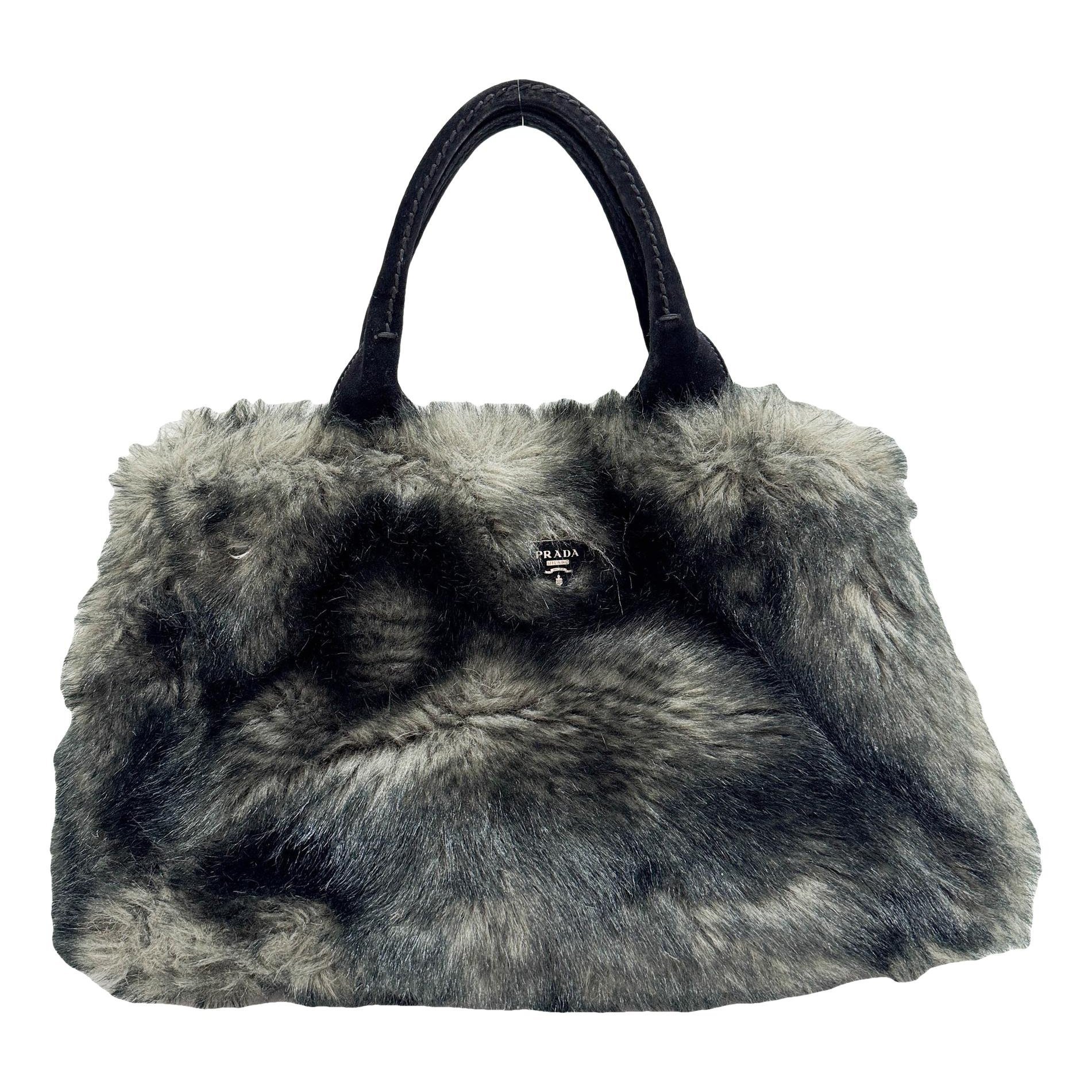 Faux fur handbag