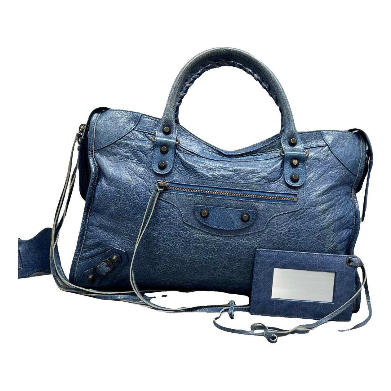 City leather handbag