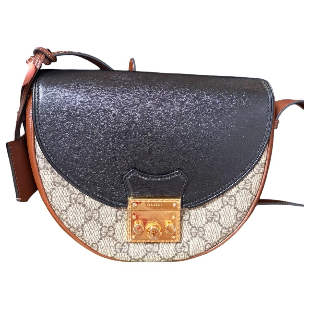 Padlock leather handbag