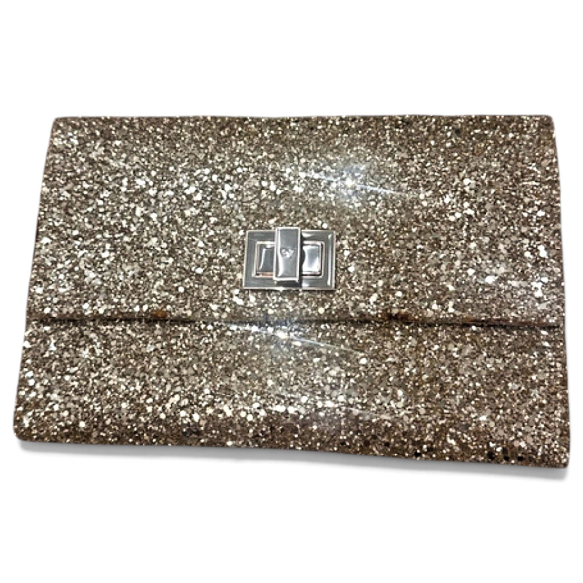 Glitter clutch bag
