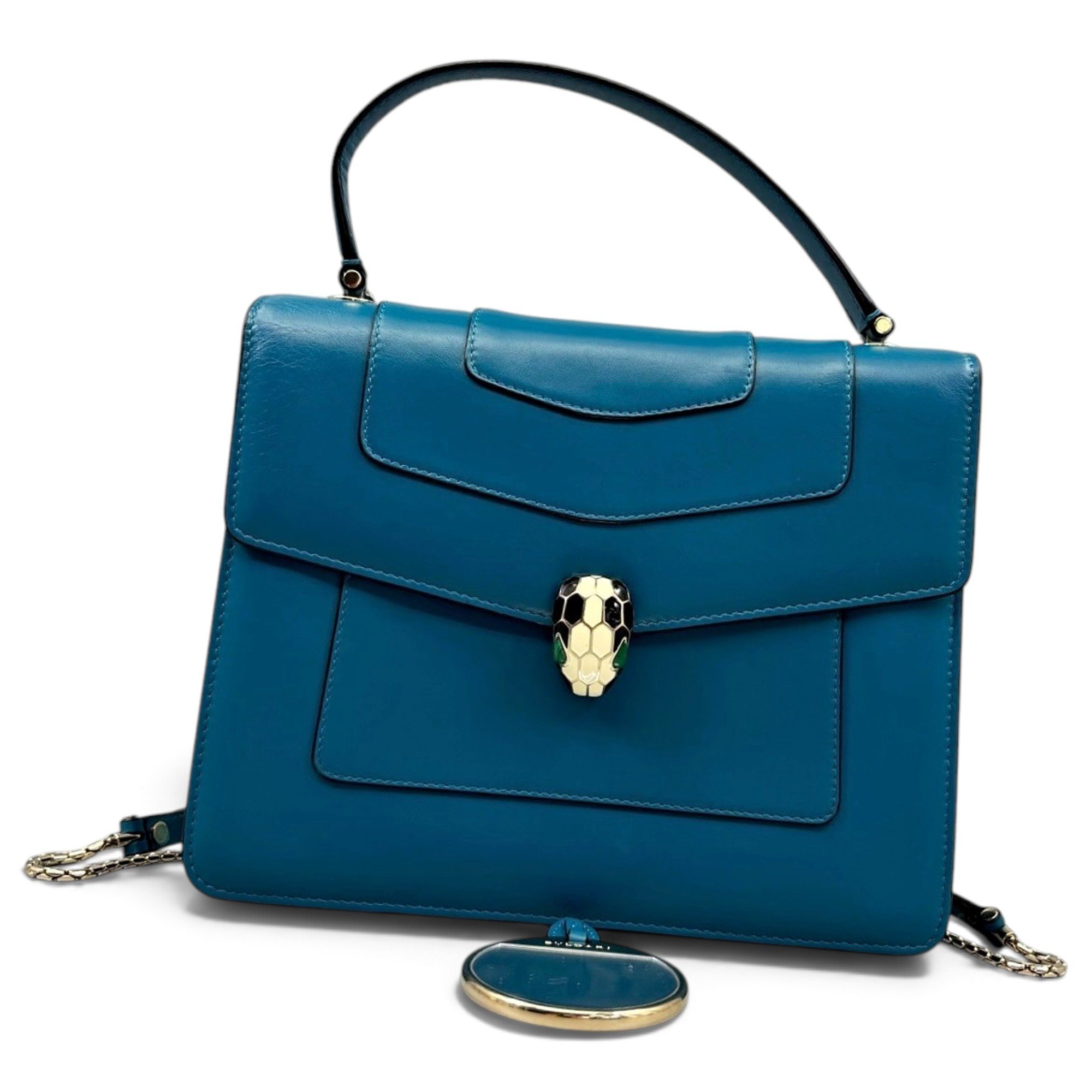 Serpenti leather handbag