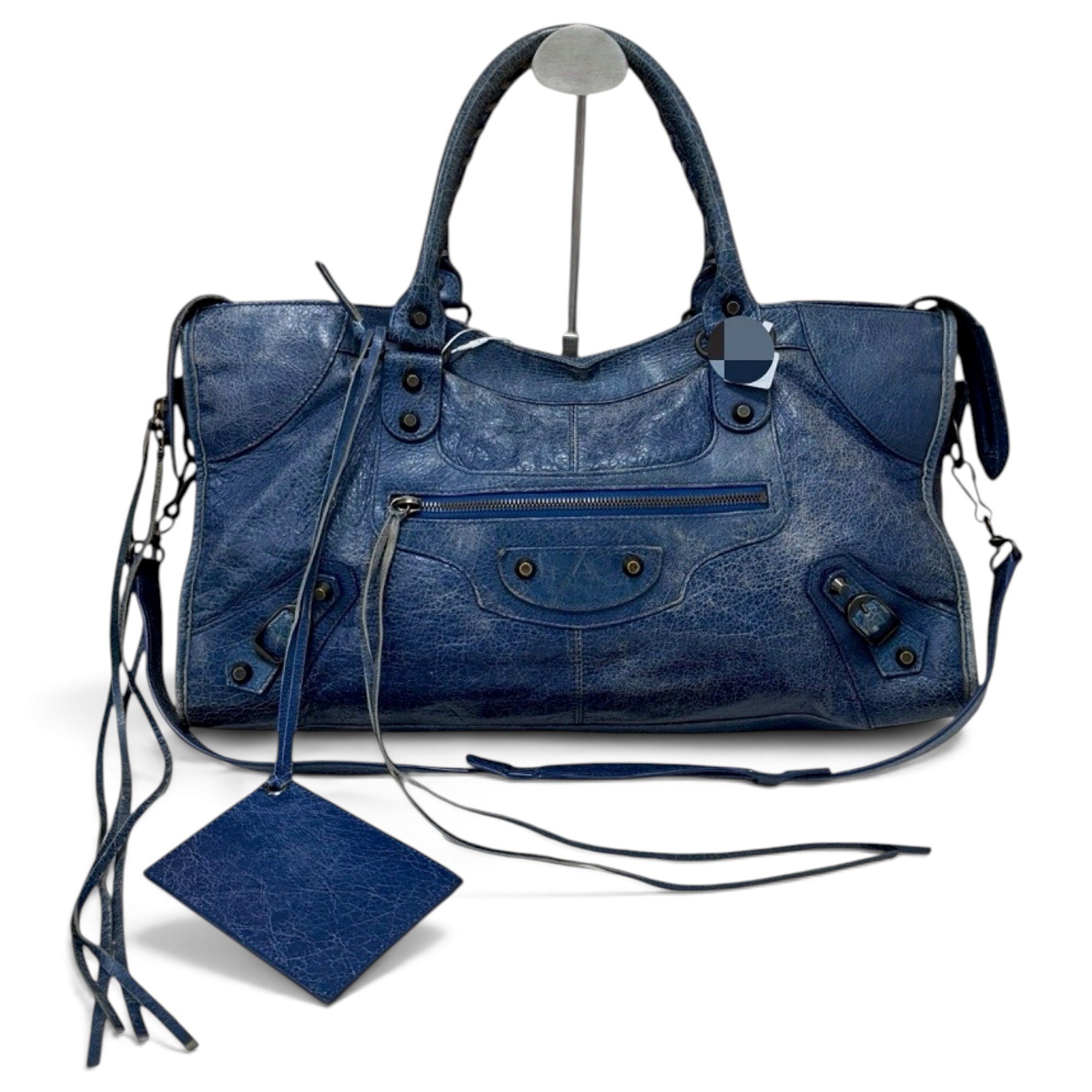 City leather handbag