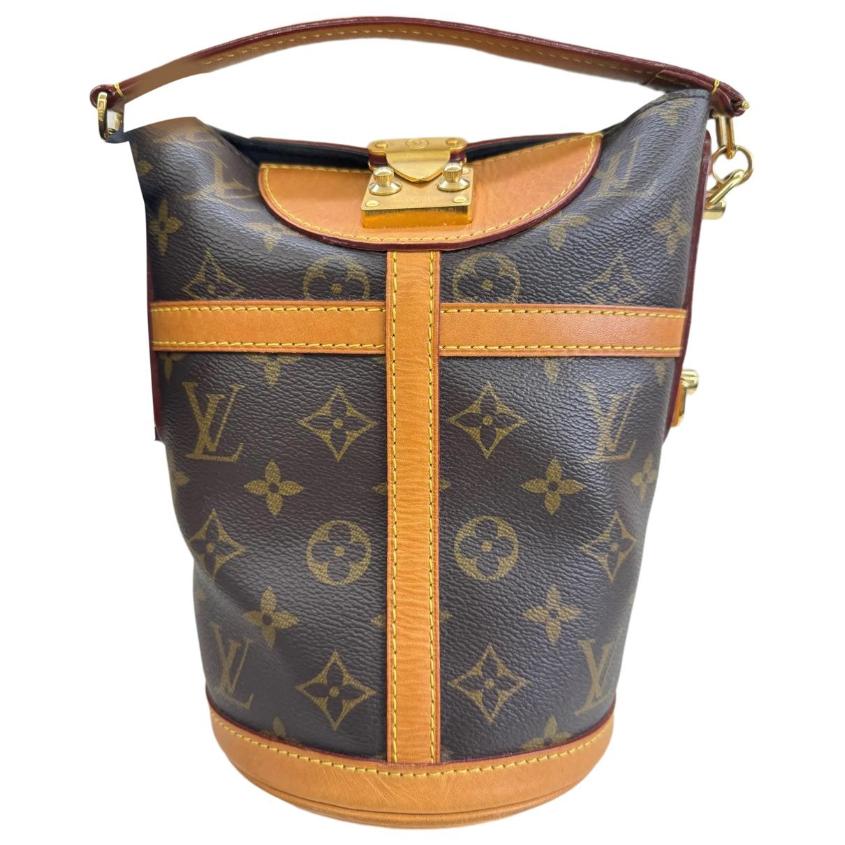 Duffle vinyl handbag