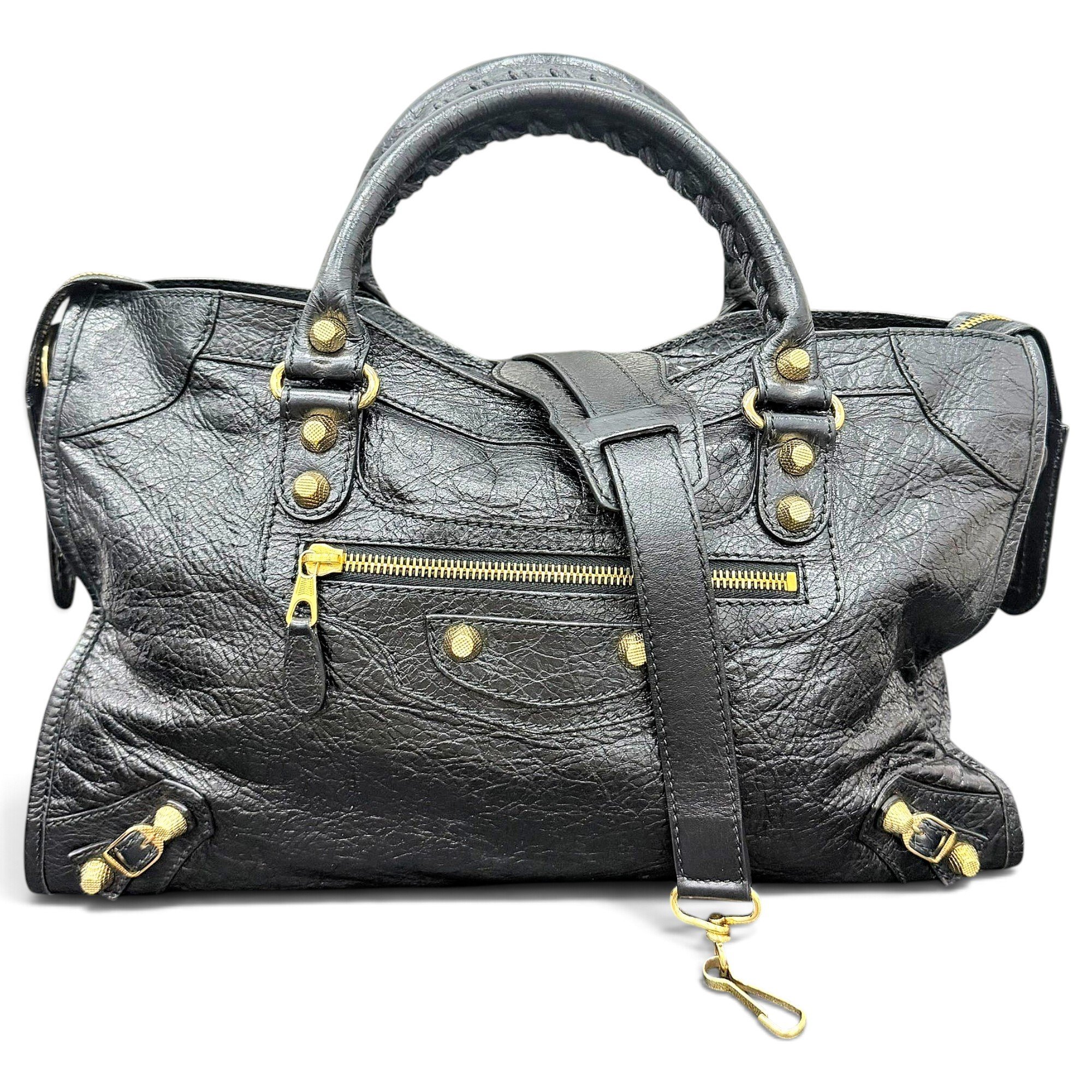 Classic Metalic leather handbag