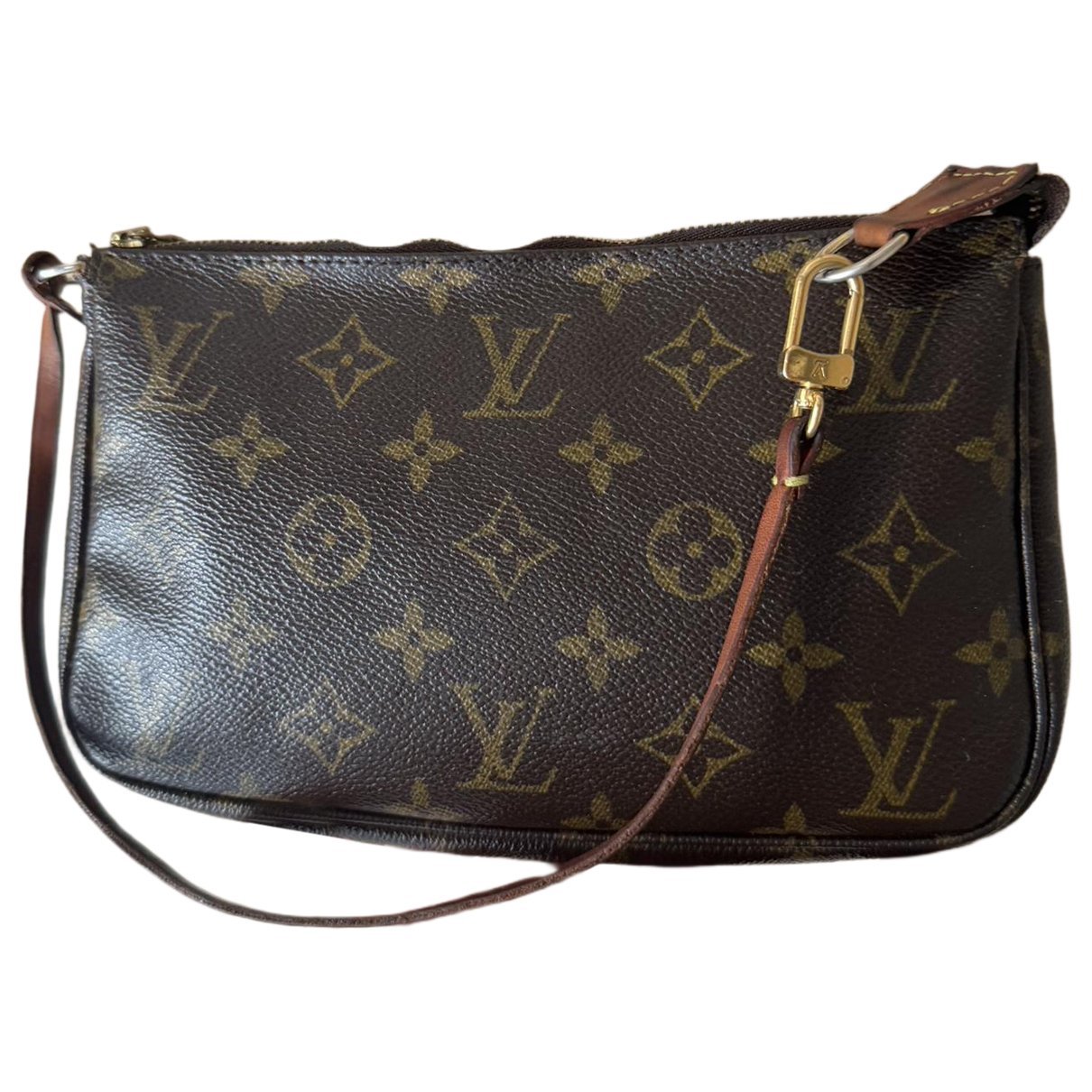 Leather clutch bag