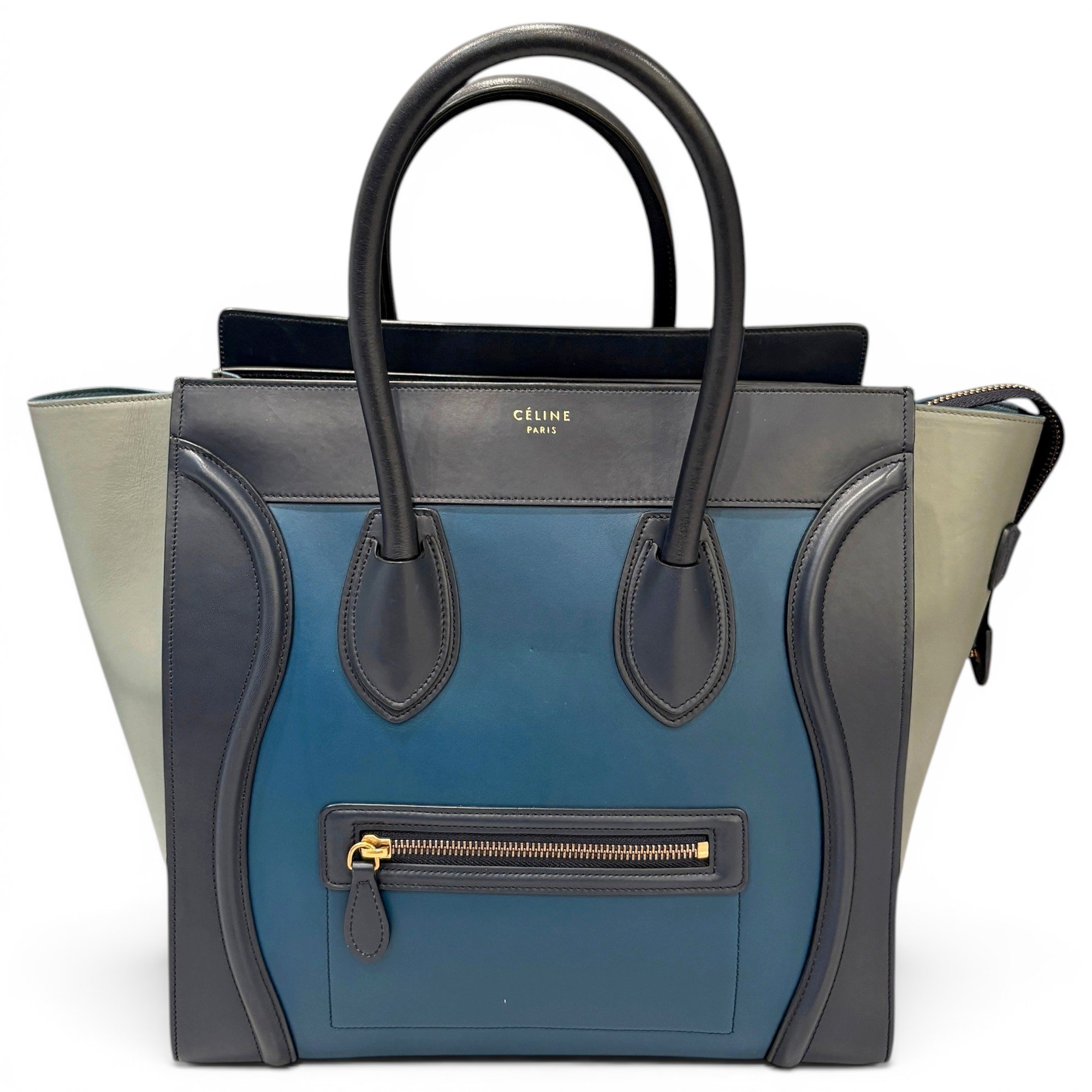 Luggage pony-style calfskin handbag