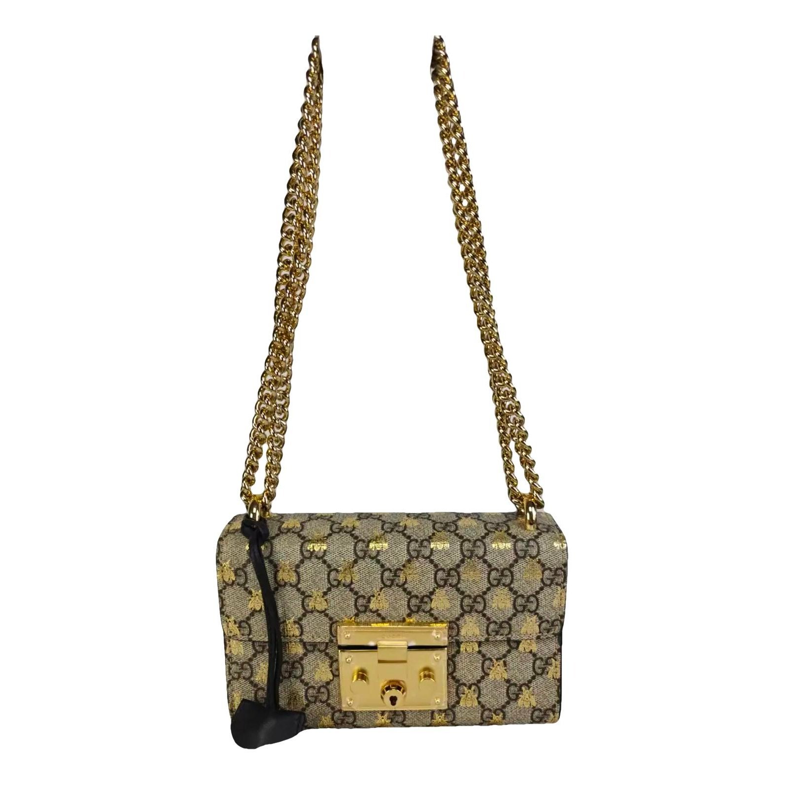 Padlock vinyl crossbody bag