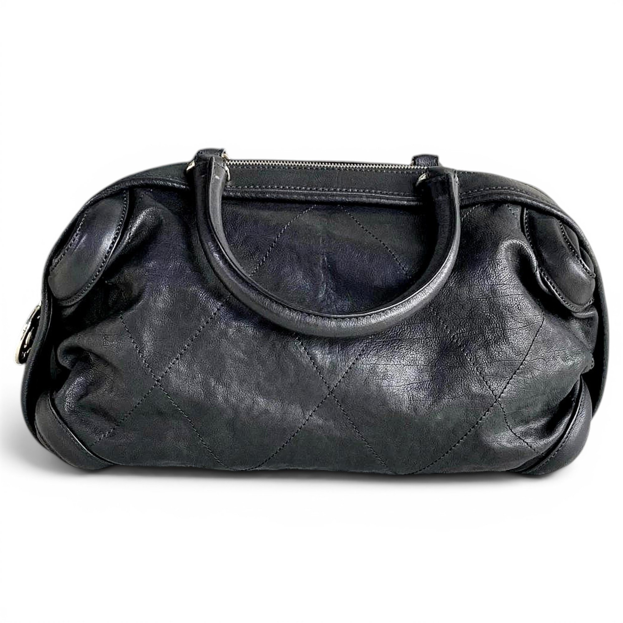 Leather bowling bag