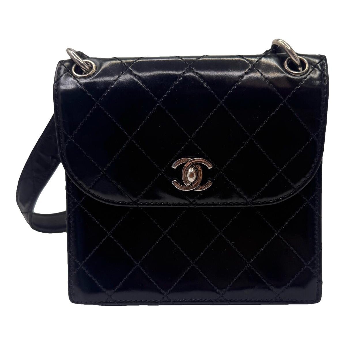 Trendy CC leather crossbody bag