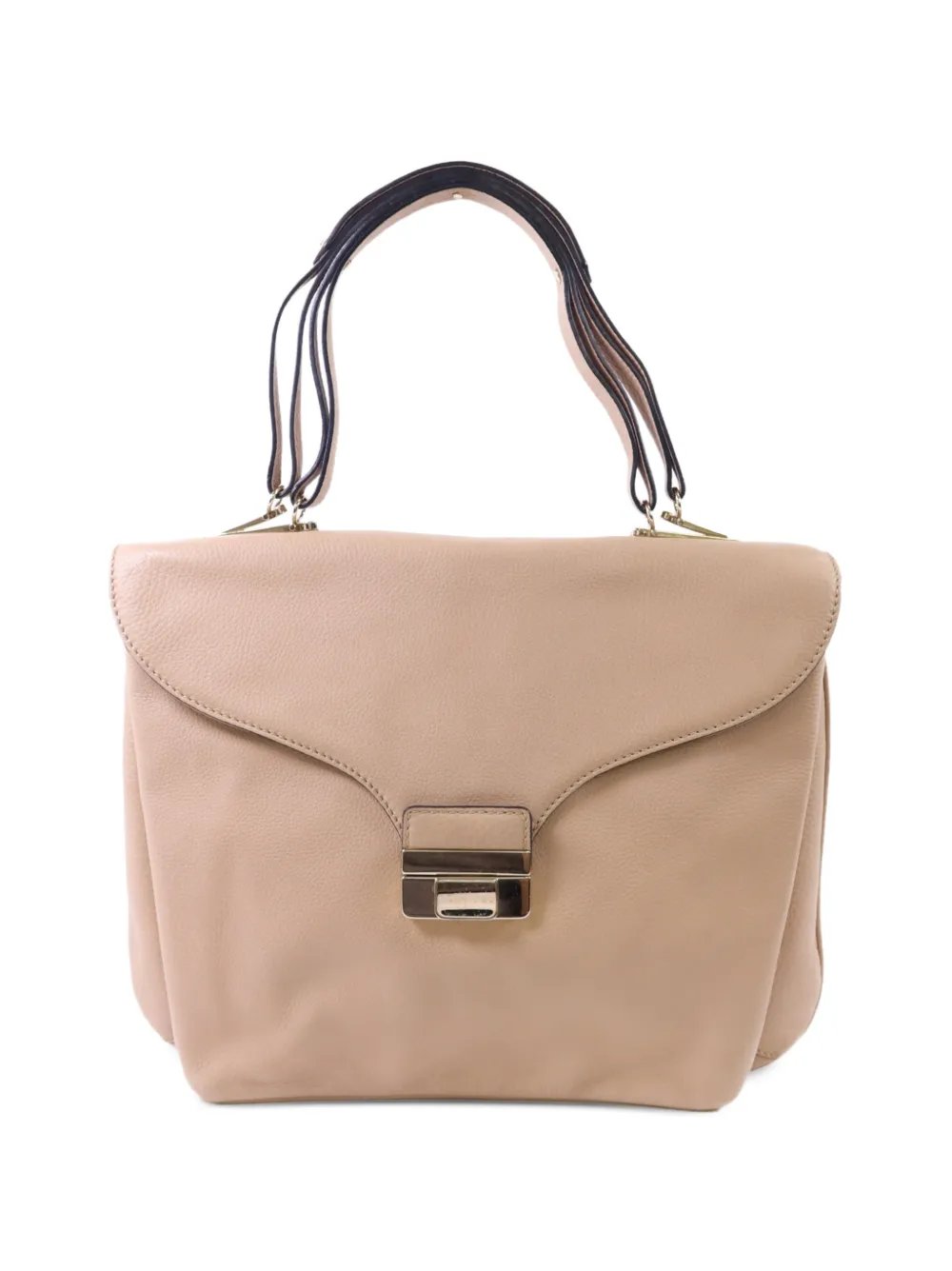 foldover leather shoulder bag