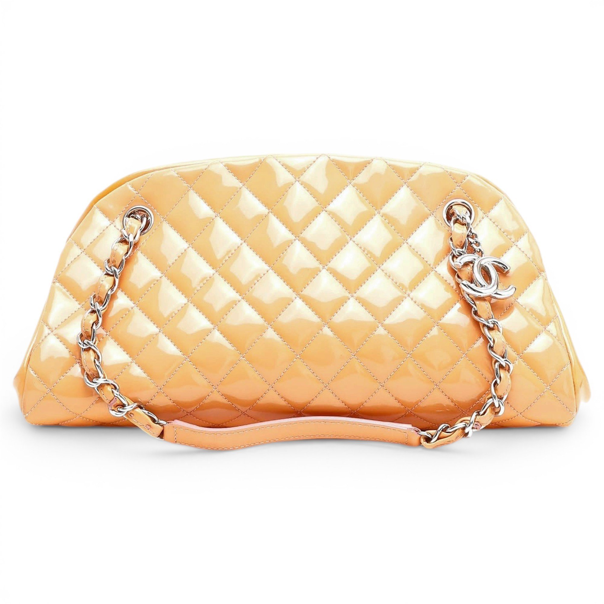 Mademoiselle patent leather handbag