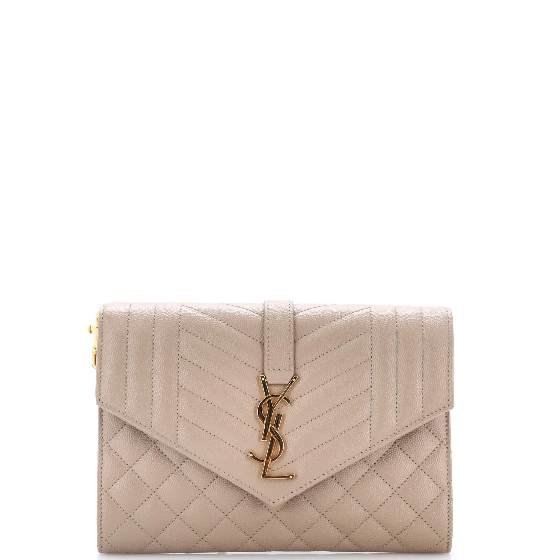 Leather clutch bag
