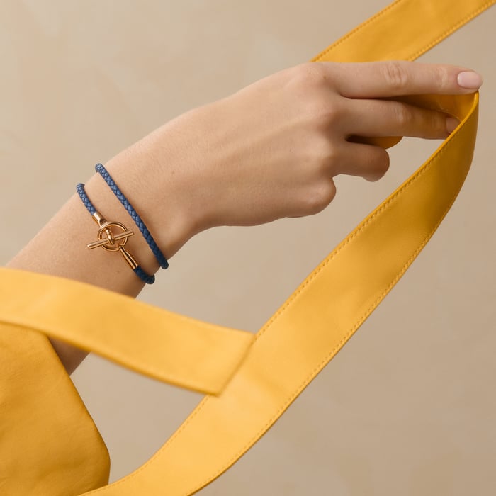 Bleu Tie Glenan Double Tour Bracelet