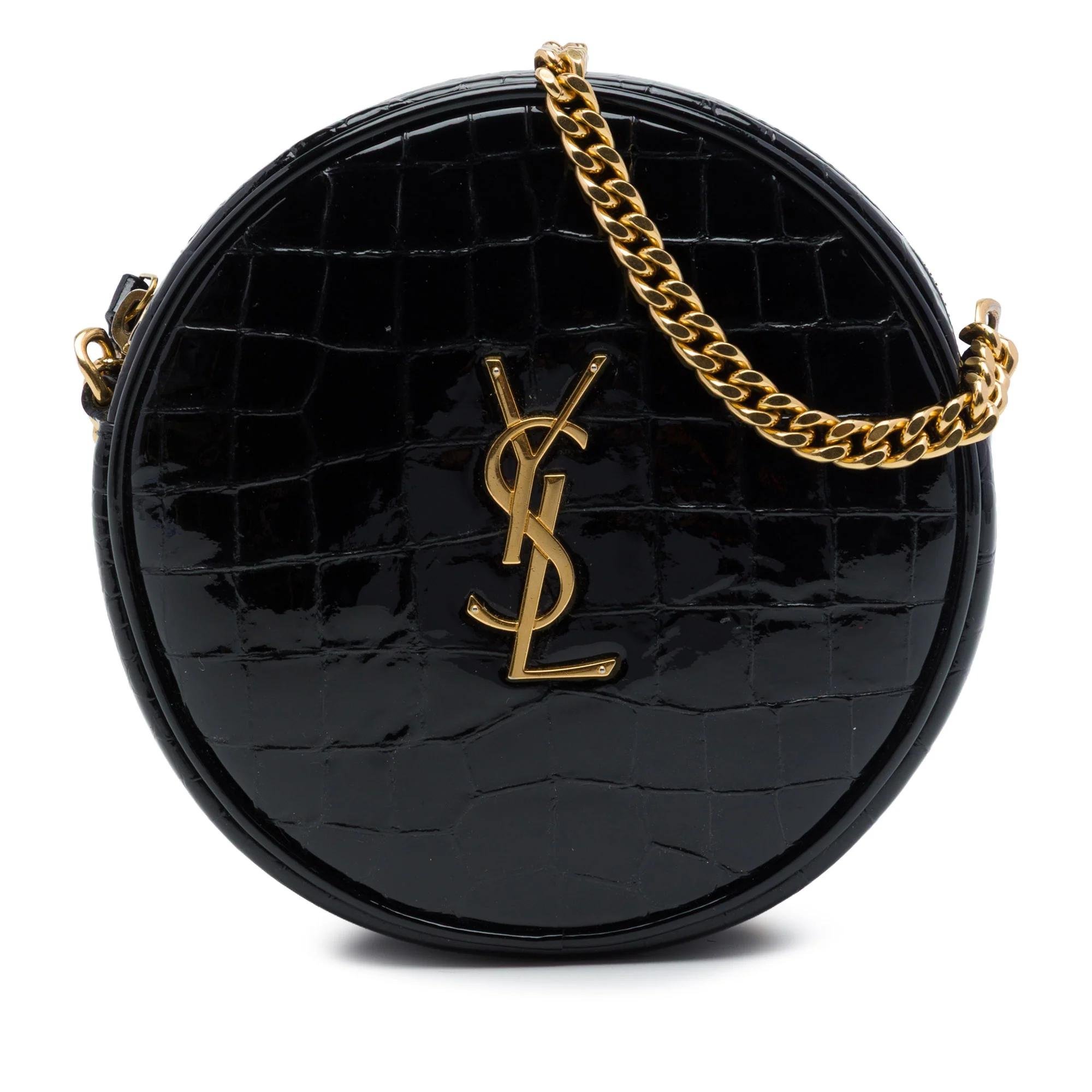 Vinyle patent leather handbag