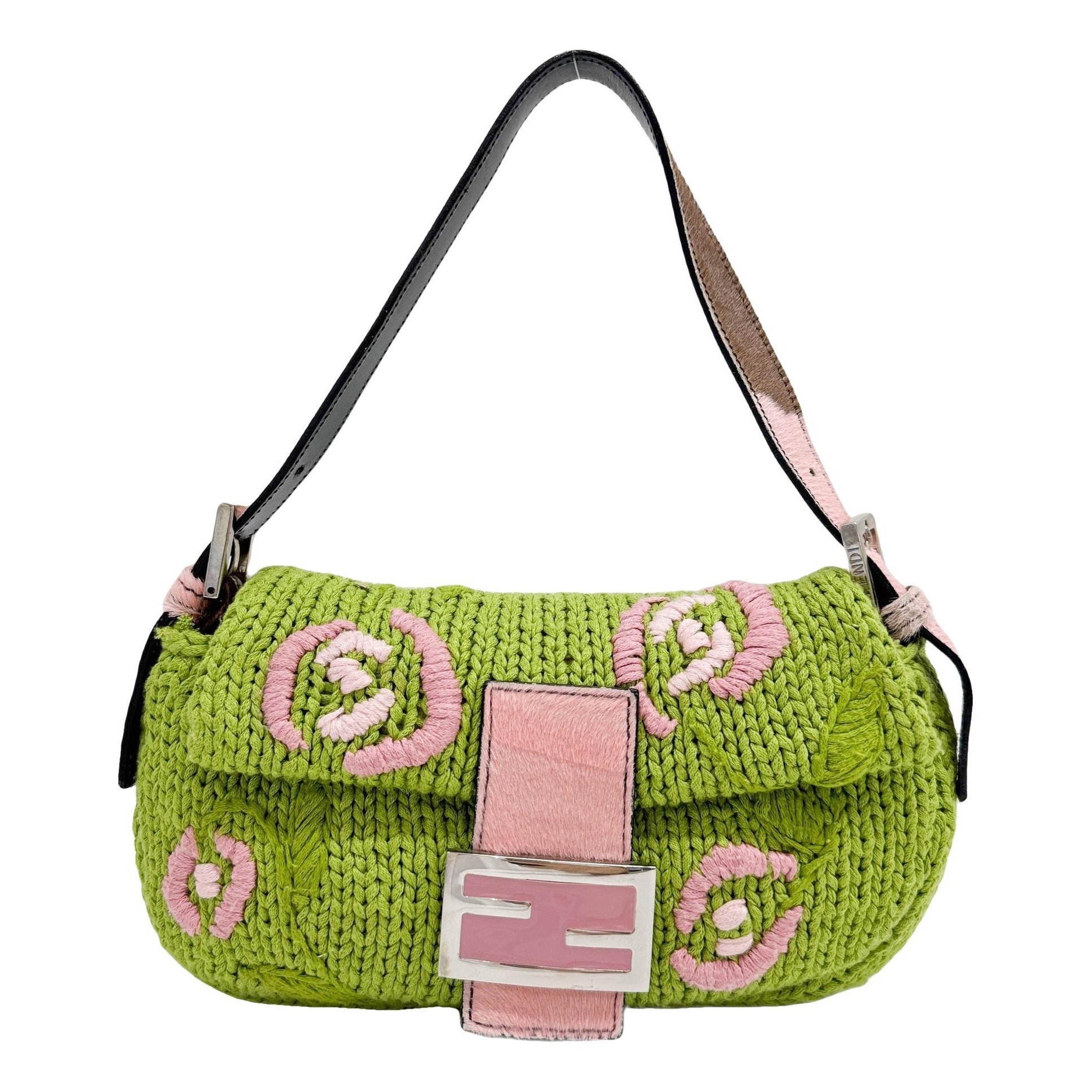 Baguette wool handbag