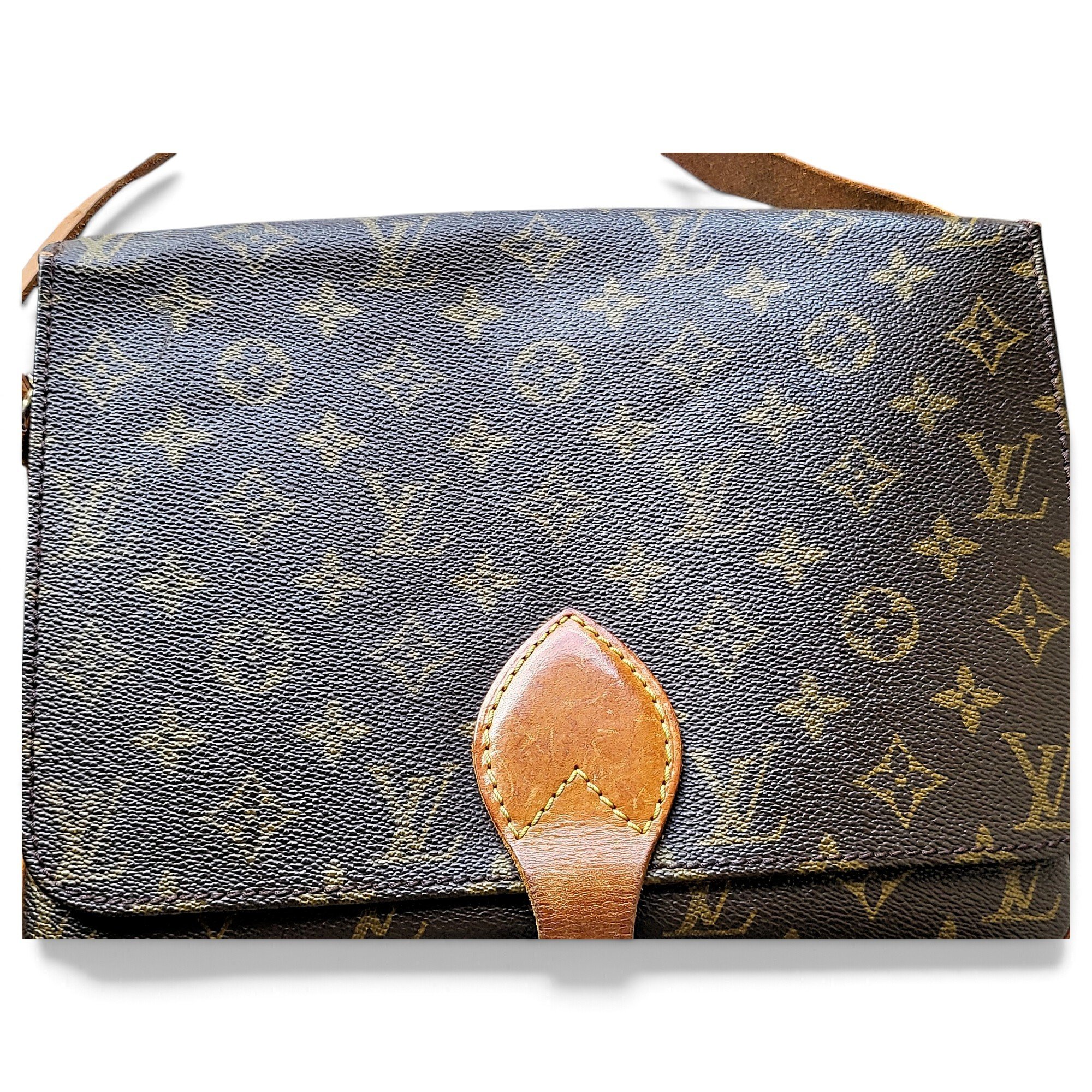 Cartouchière leather crossbody bag