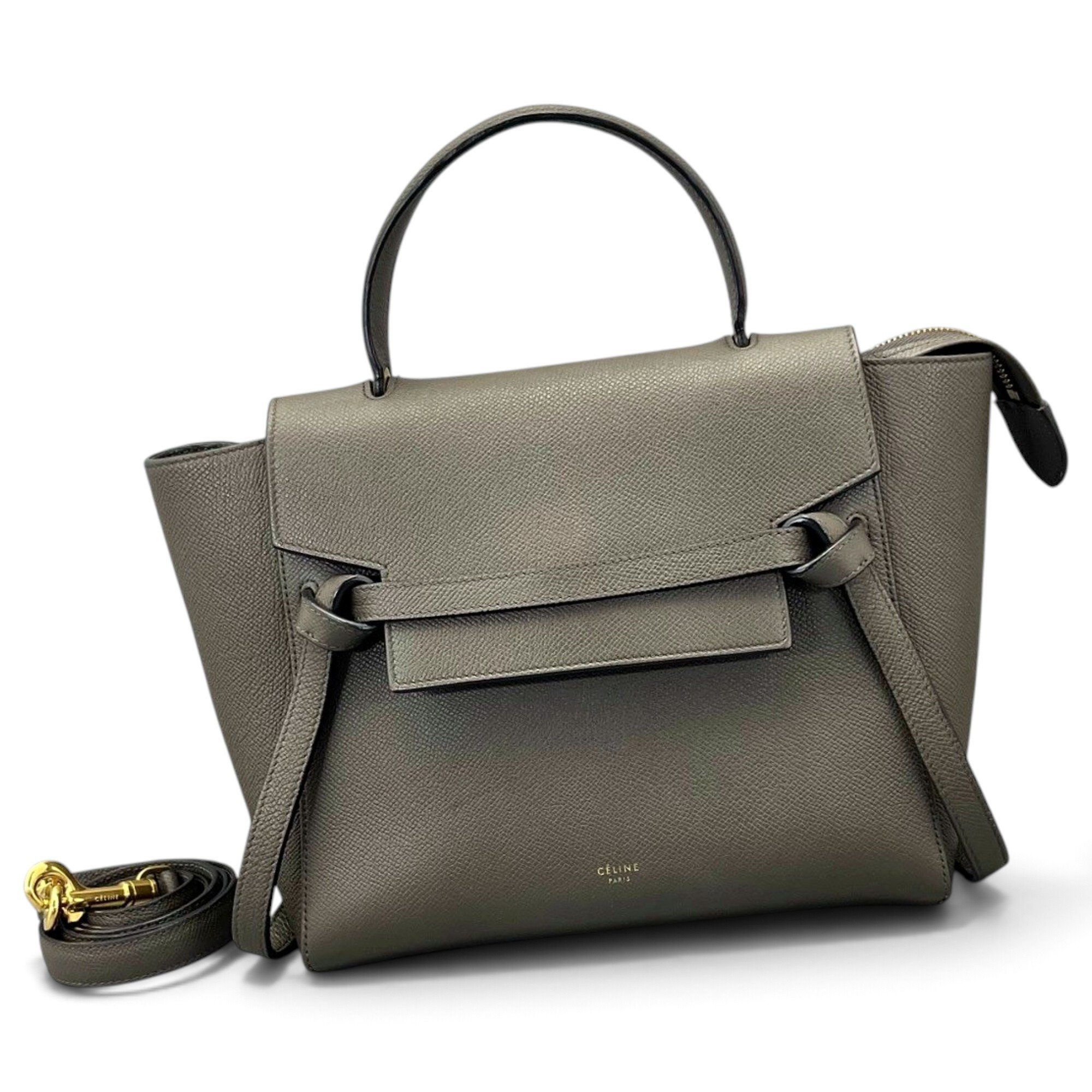 Belt leather handbag