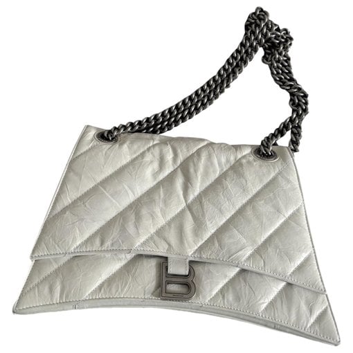 Crush leather handbag