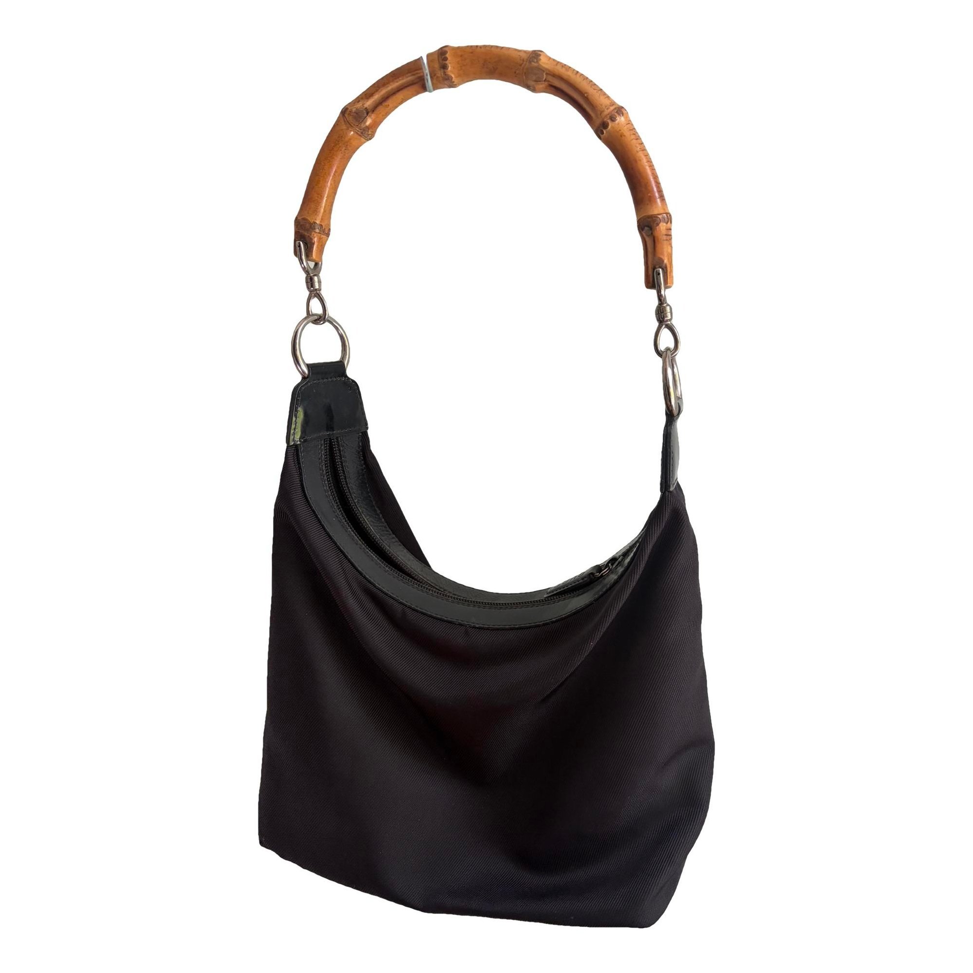 Vintage Bamboo Hobo cloth handbag