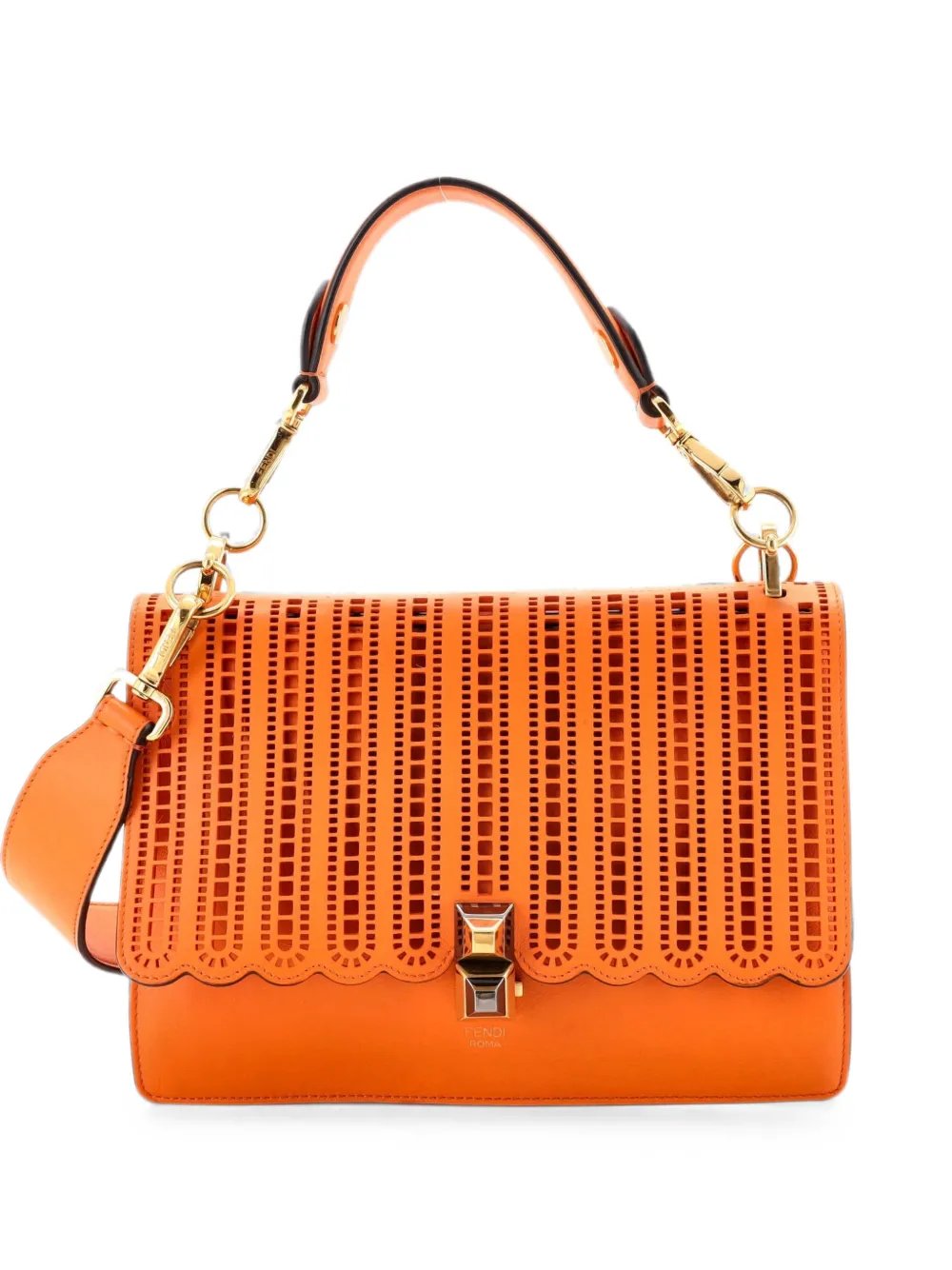 Kan I Bag Laser Cut Leather Small shoulder bag