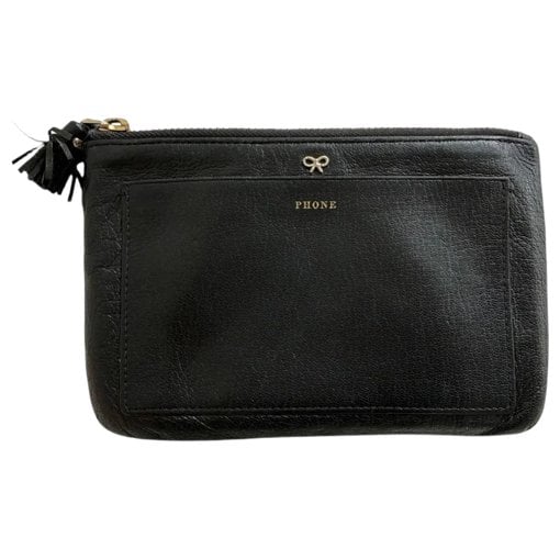 Leather clutch bag