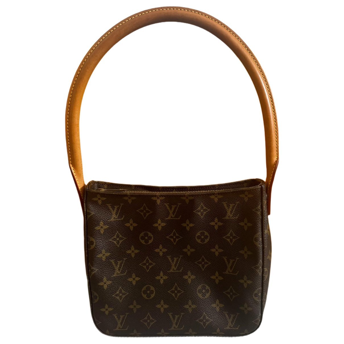 Looping leather handbag